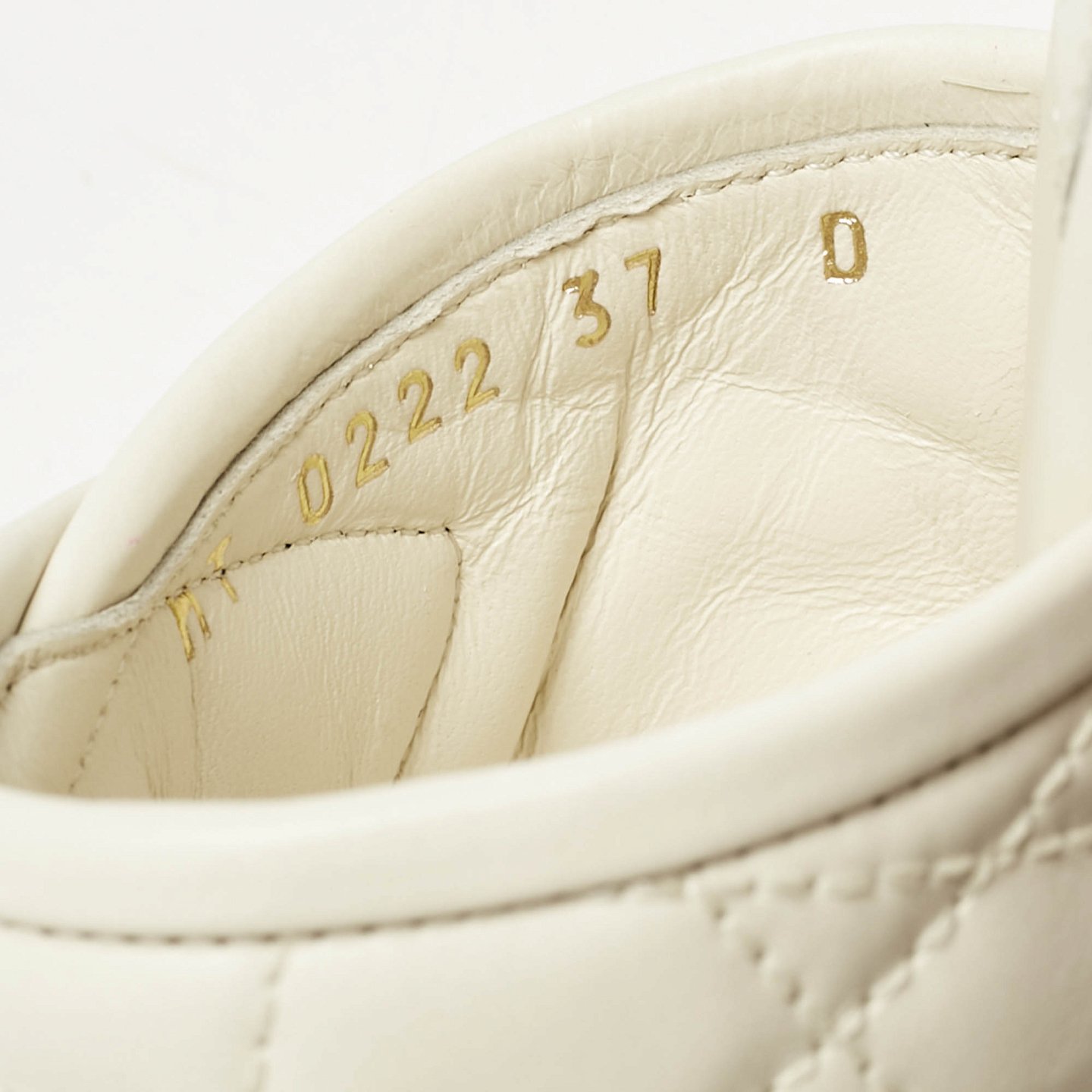 Off White Quilted Leather Diorevolution Slide Sandals 5