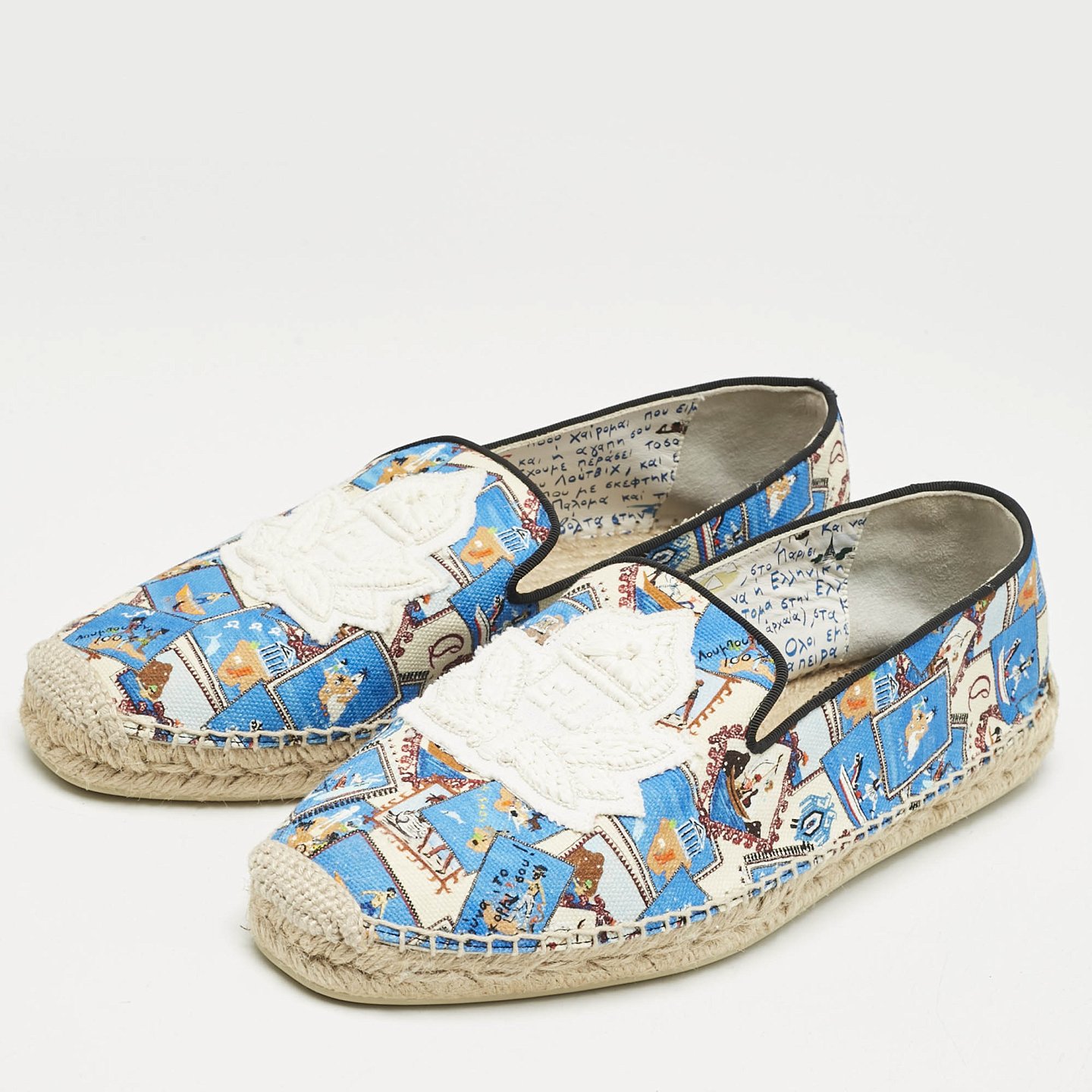 Multicolor Canvas Galia Espadrille Flats 8