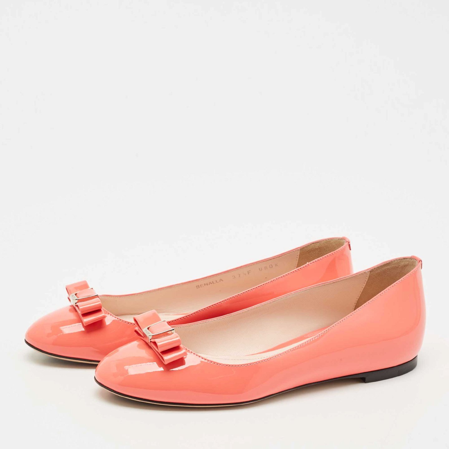 Orange Patent Leather Benalla Ballet Flats 9