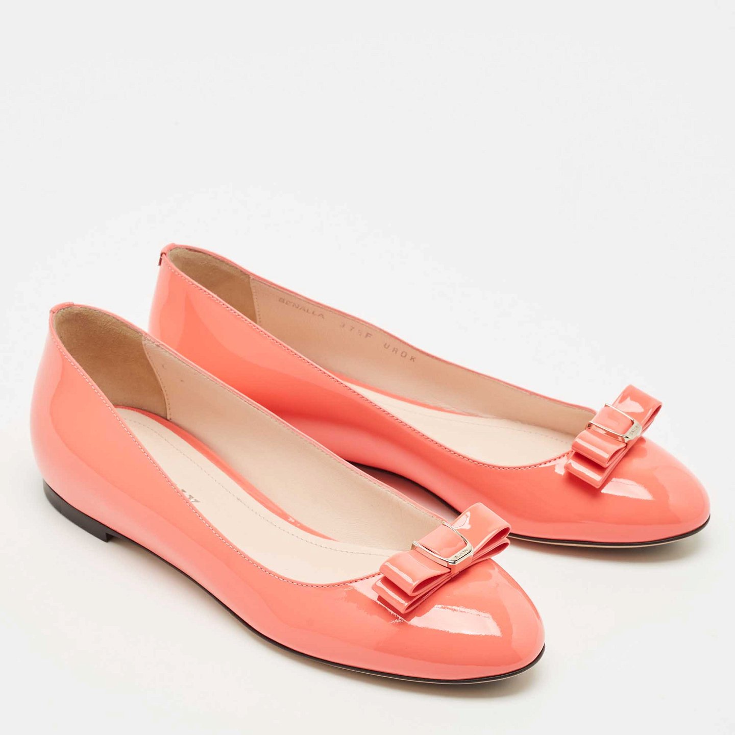 Orange Patent Leather Benalla Ballet Flats 2