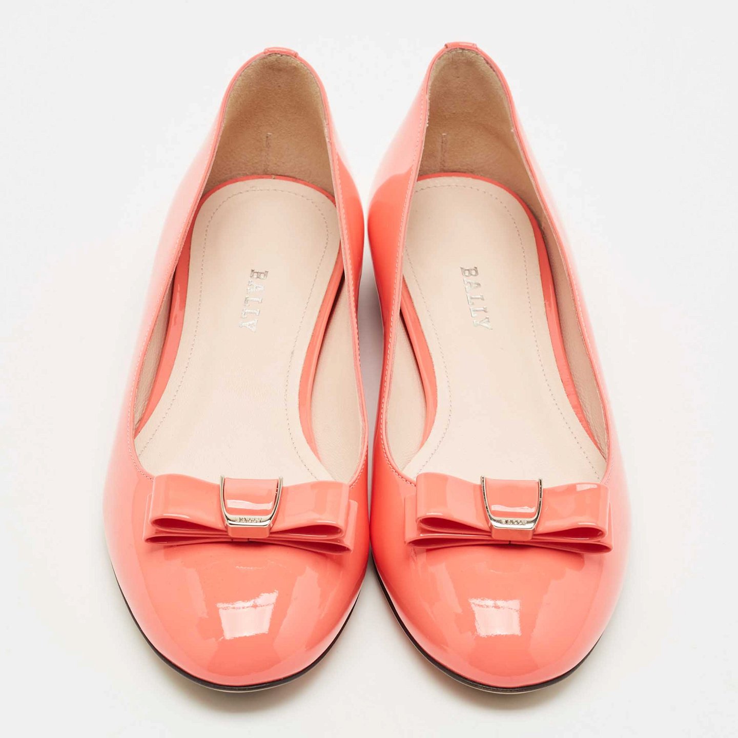 Orange Patent Leather Benalla Ballet Flats 3
