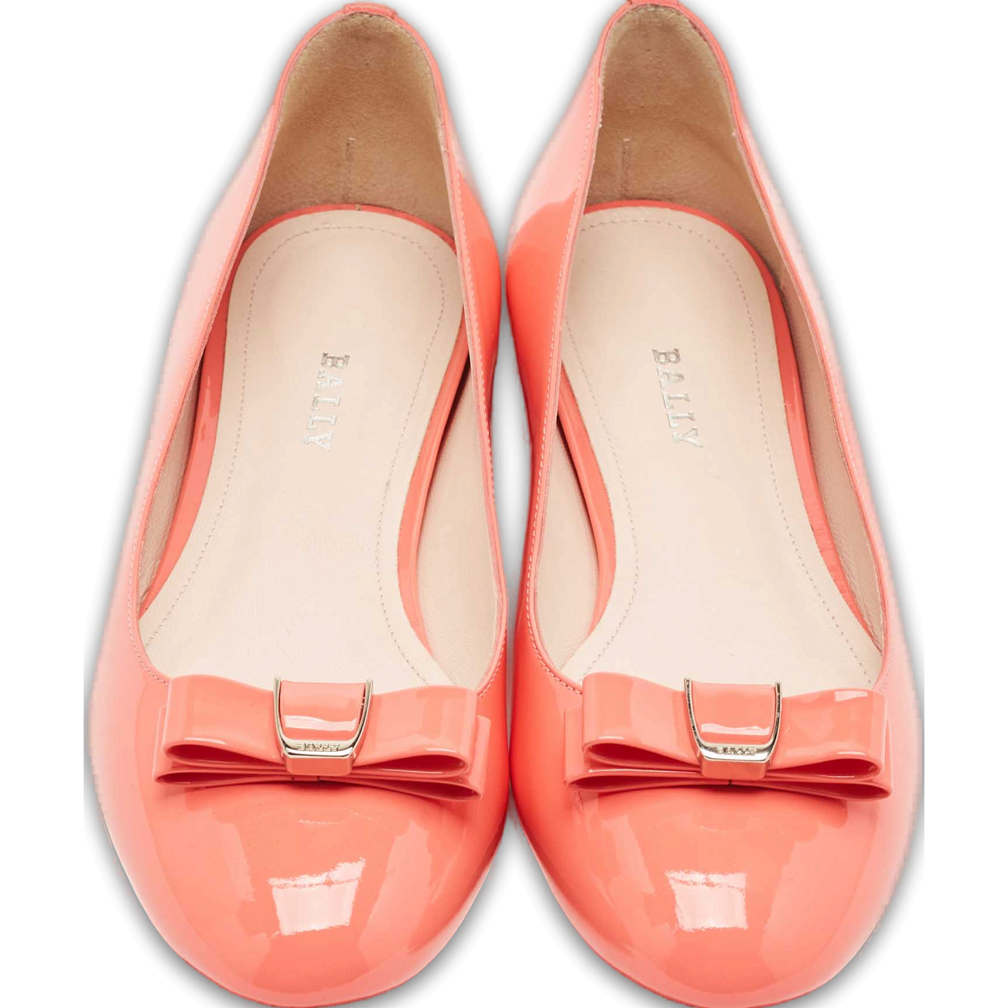 Orange Patent Leather Benalla Ballet Flats 0