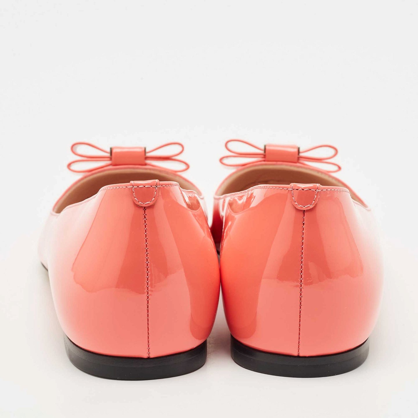 Orange Patent Leather Benalla Ballet Flats 4