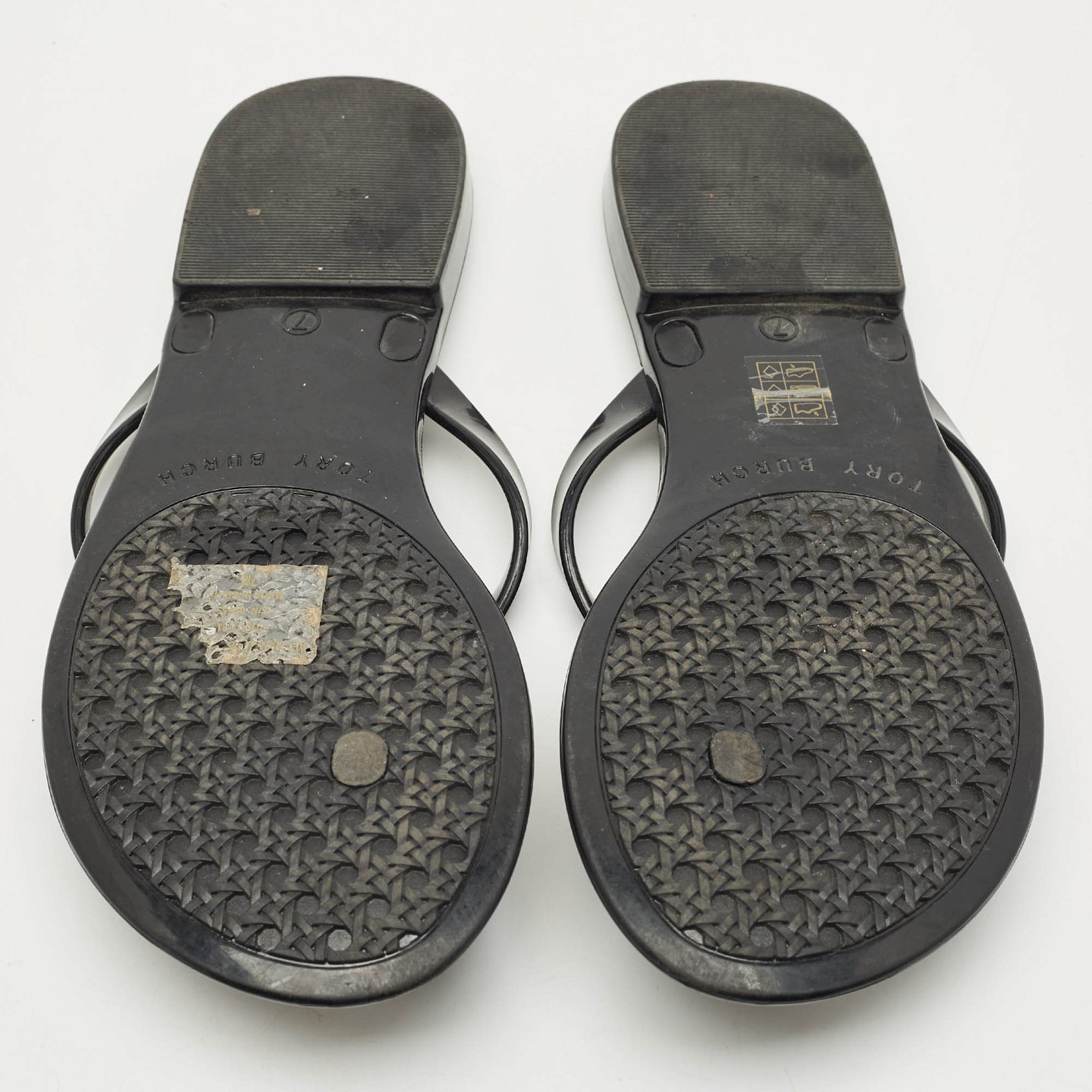 Black Rubber Mini Miller Thong Flats 2