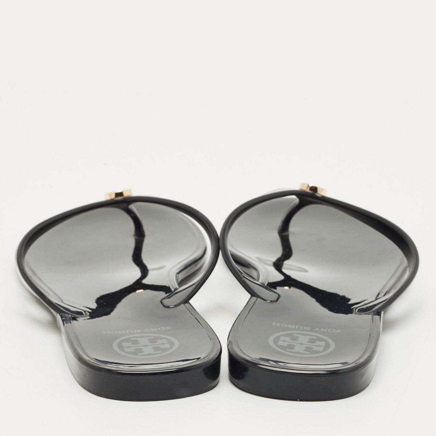 Black Rubber Mini Miller Thong Flats 3