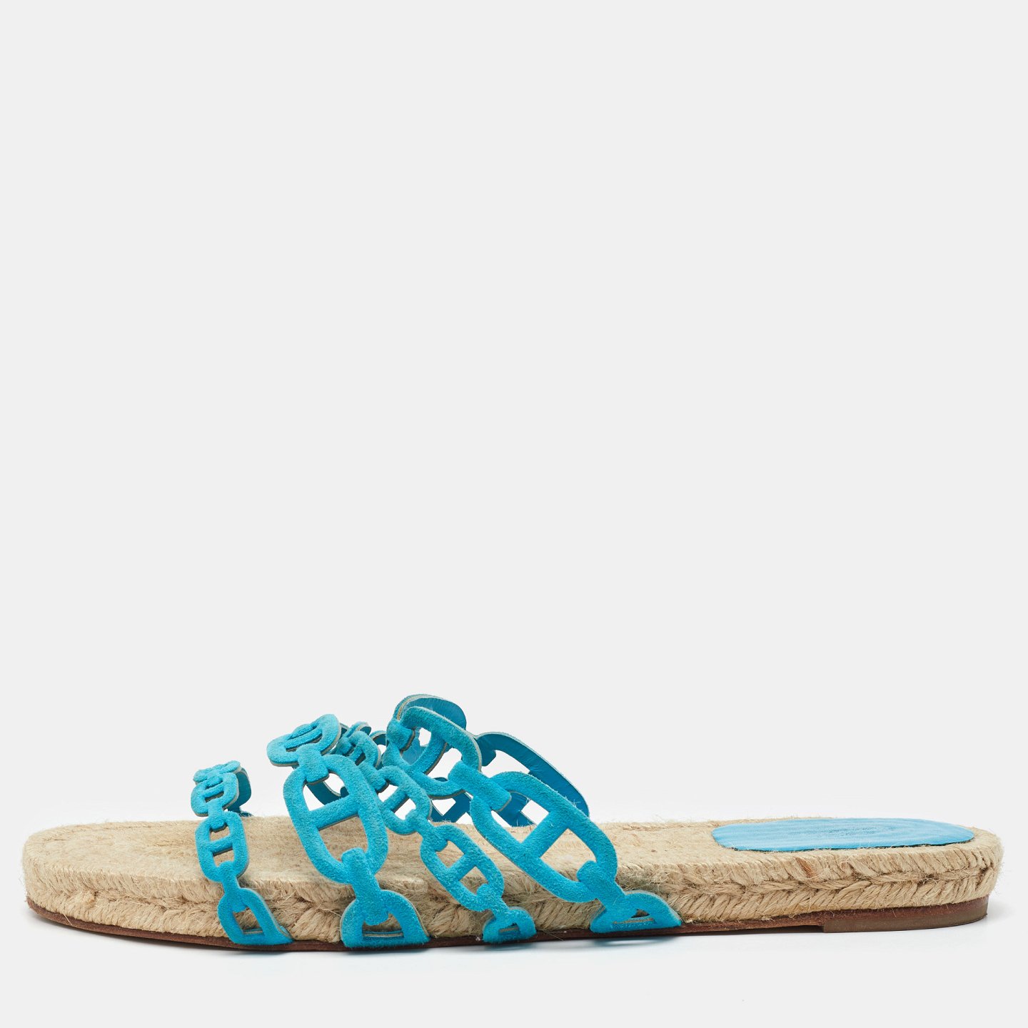 Blue Suede Thalassa Espadrille Flat Sandals 7