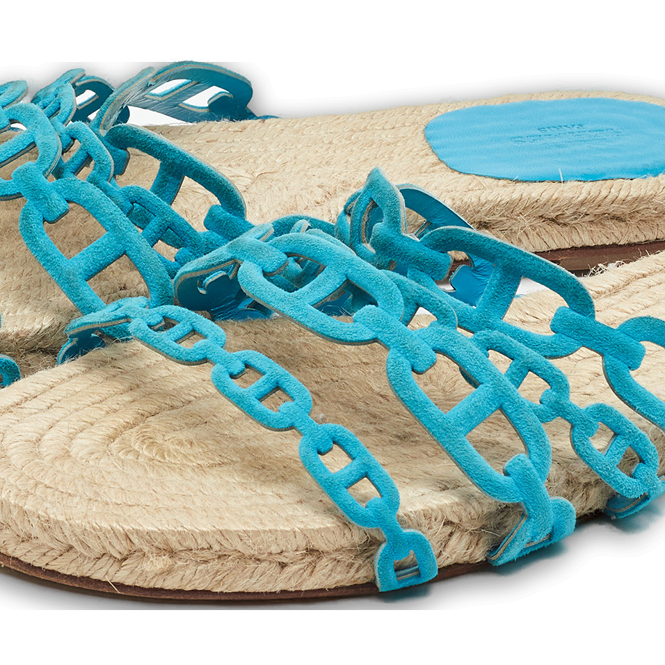 Blue Suede Thalassa Espadrille Flat Sandals 0
