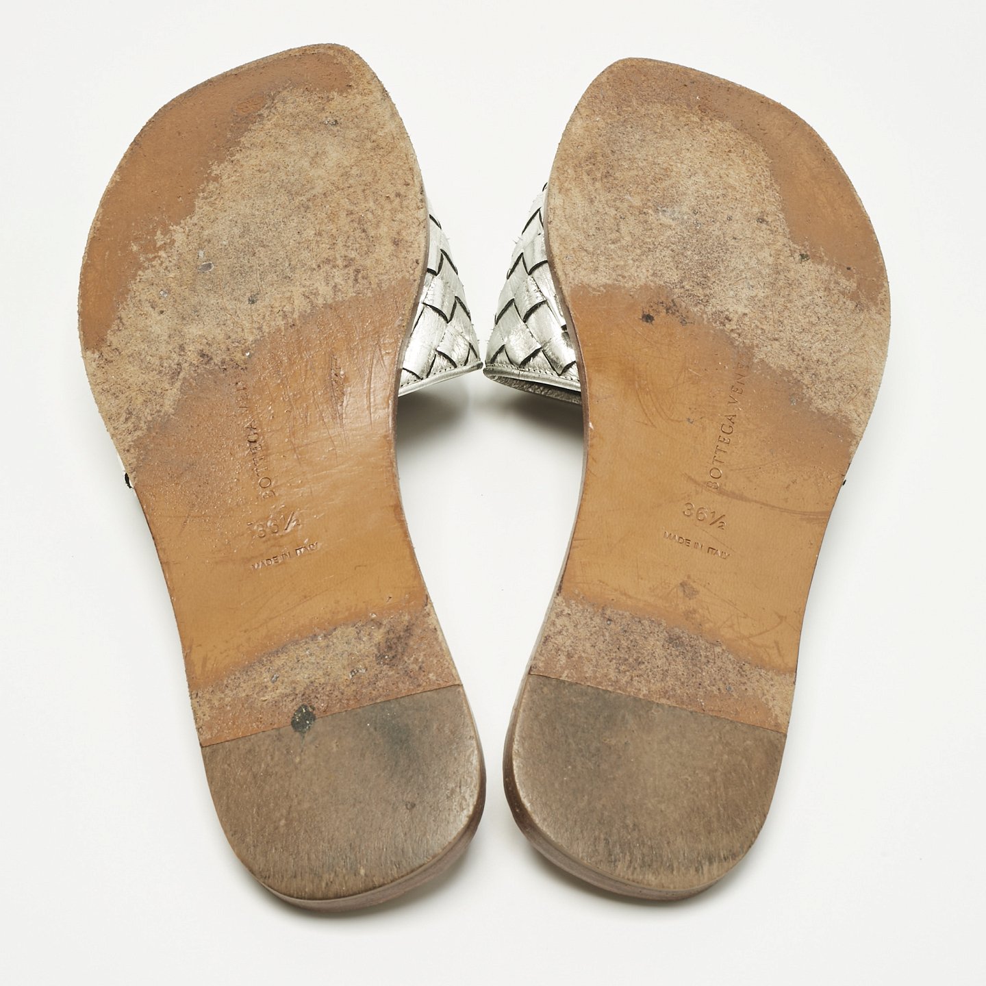 Intrecciato Metallic Intrecciato Leather Slide Sandals 4