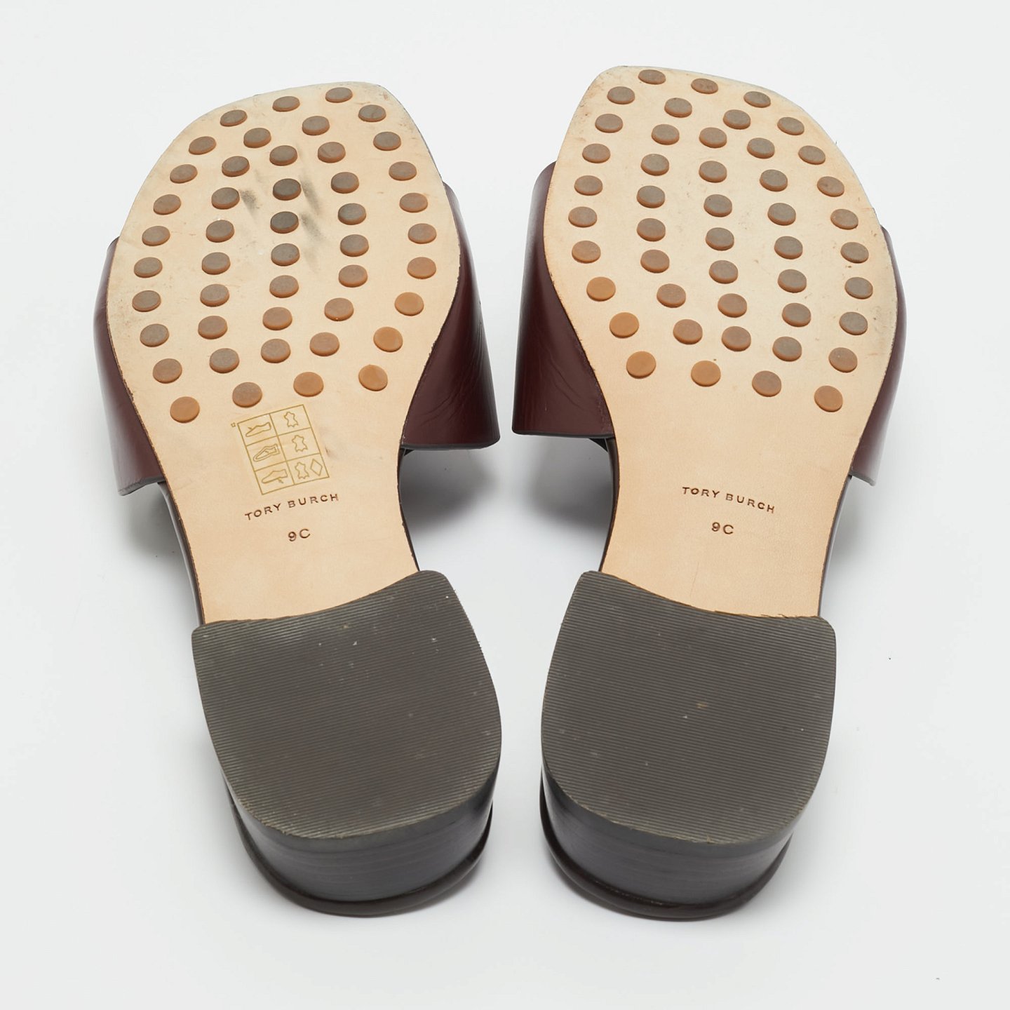 Burgundy Leather Miller Flat Slide 2