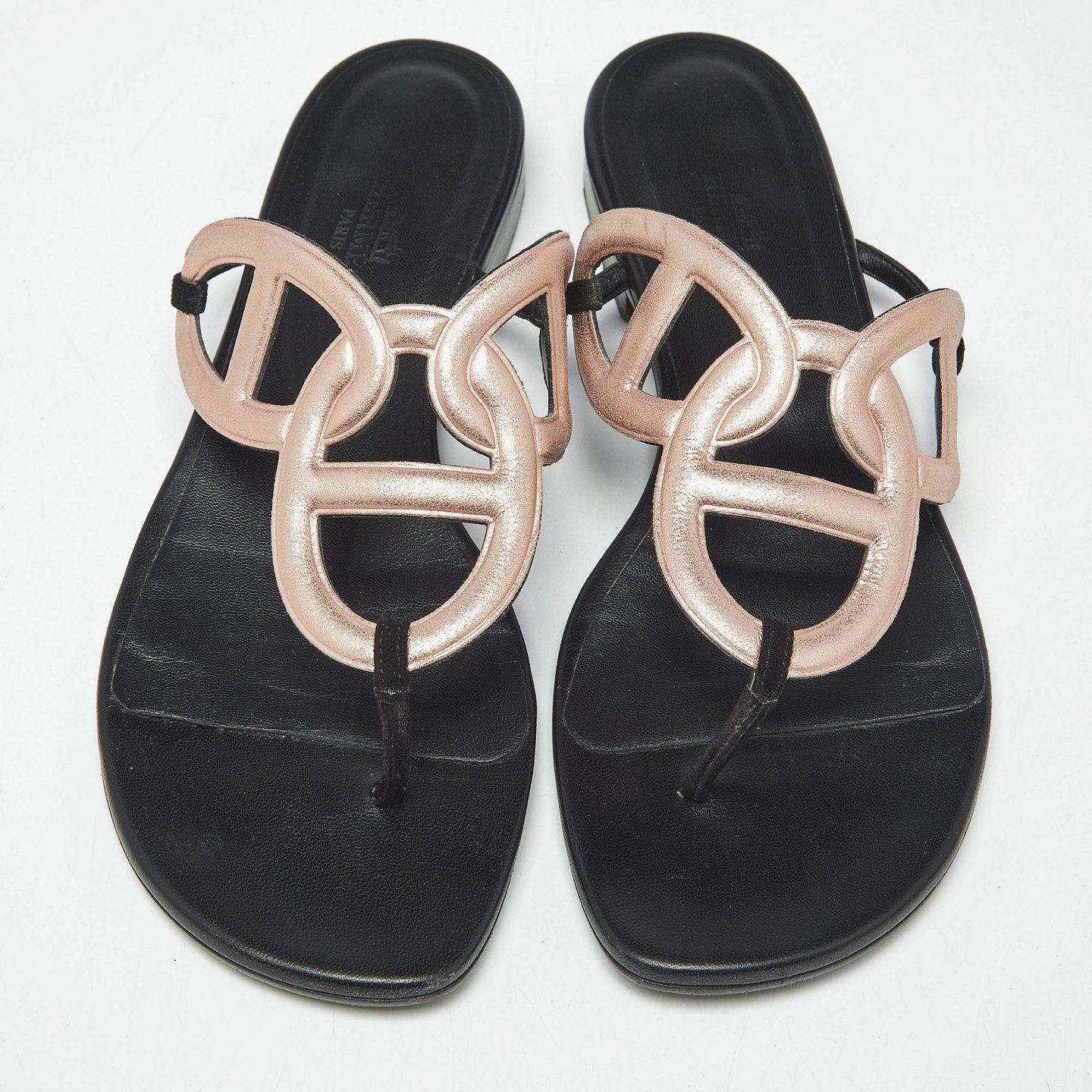 Metallic Pink Suede Beach Flat Slides 6
