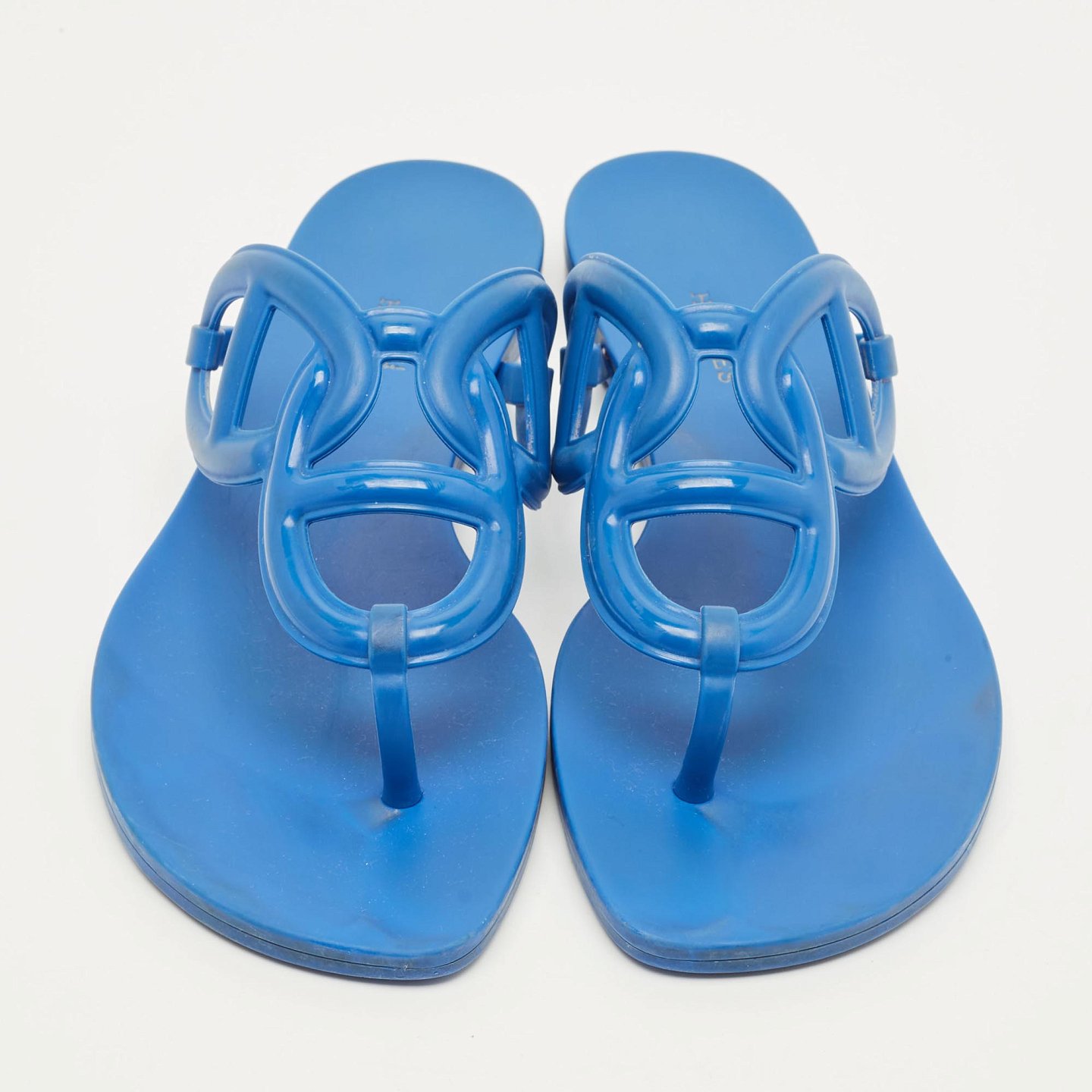 Egerie Blue Rubber Thong Sandals 3