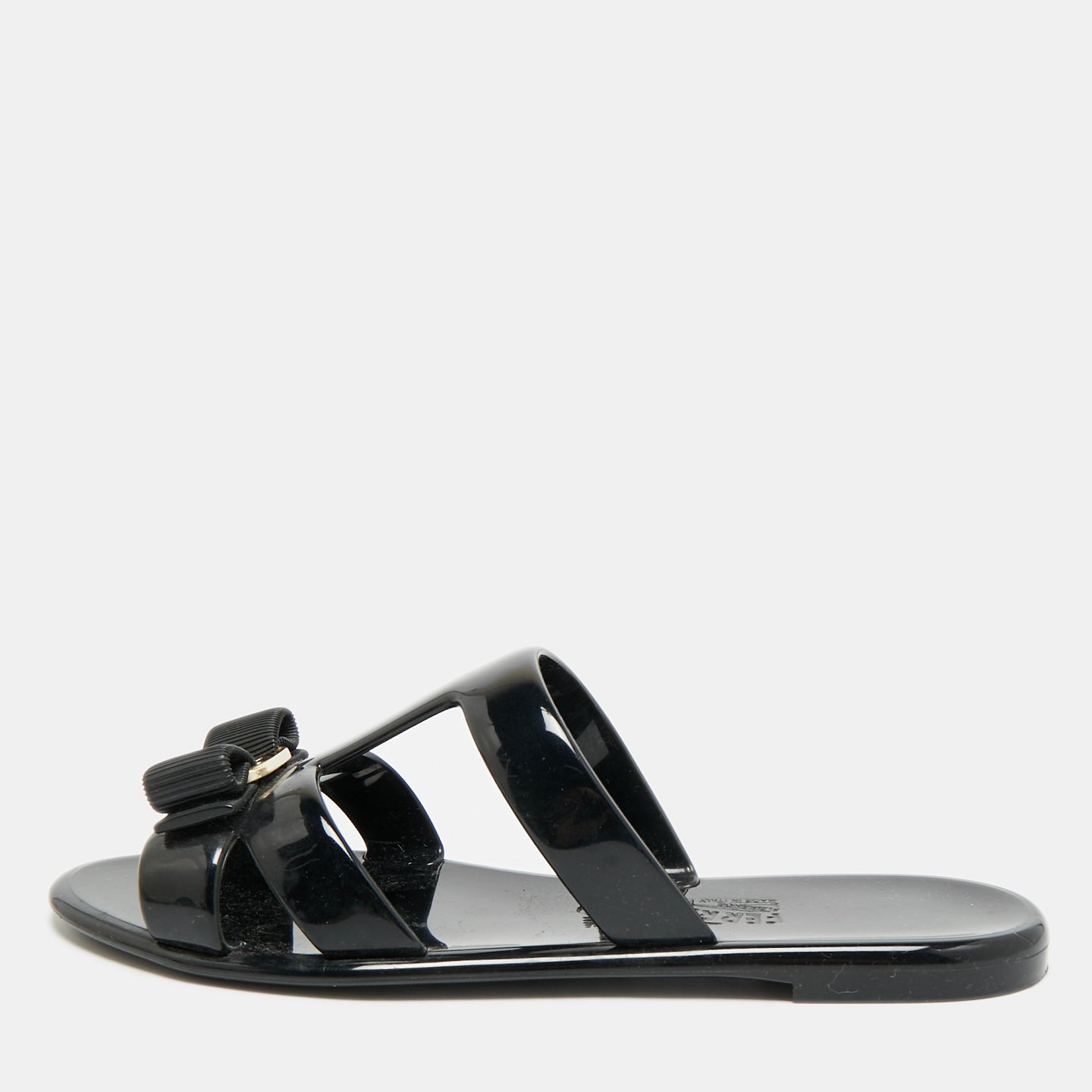 Lylia Vara Black Jelly Flat Slides 9