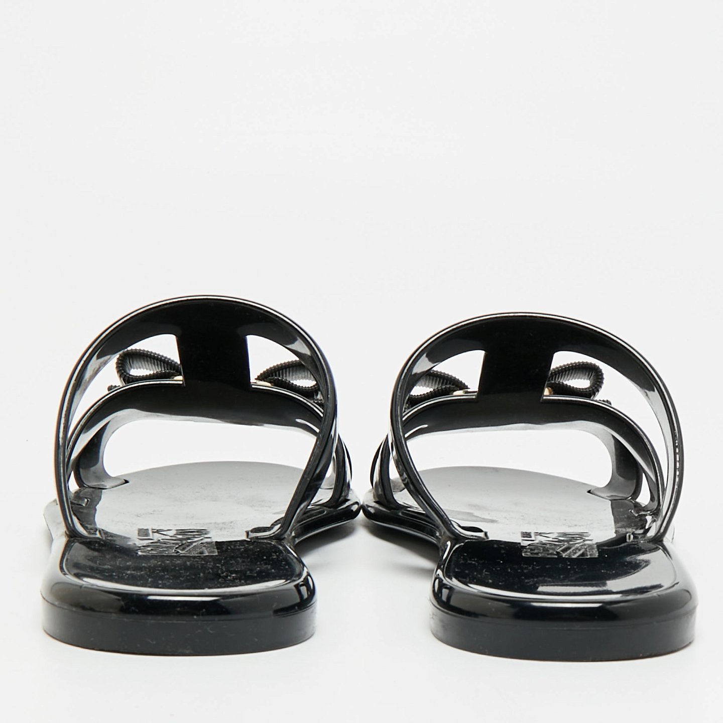 Lylia Vara Black Jelly Flat Slides 3