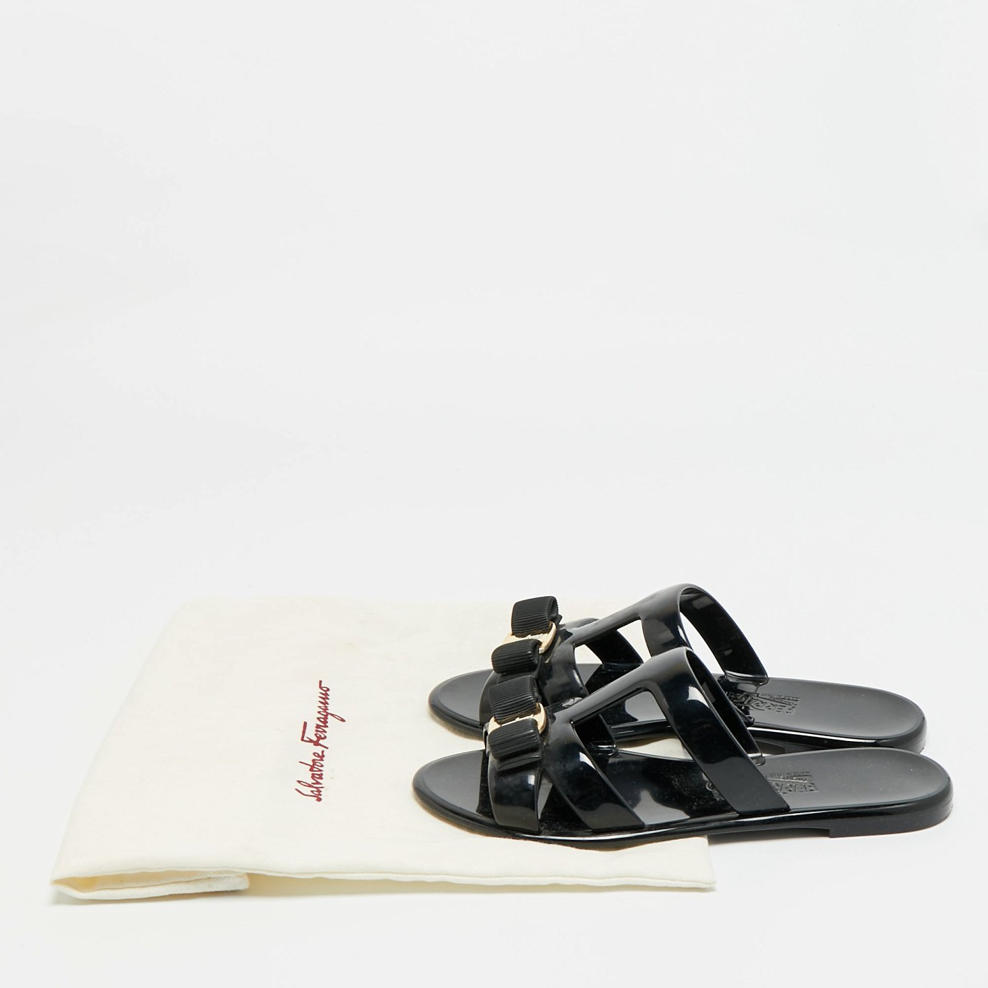 Lylia Vara Black Jelly Flat Slides 4