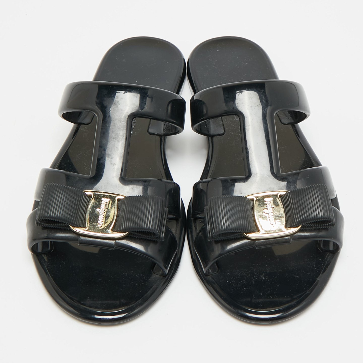 Lylia Vara Black Jelly Flat Slides 5