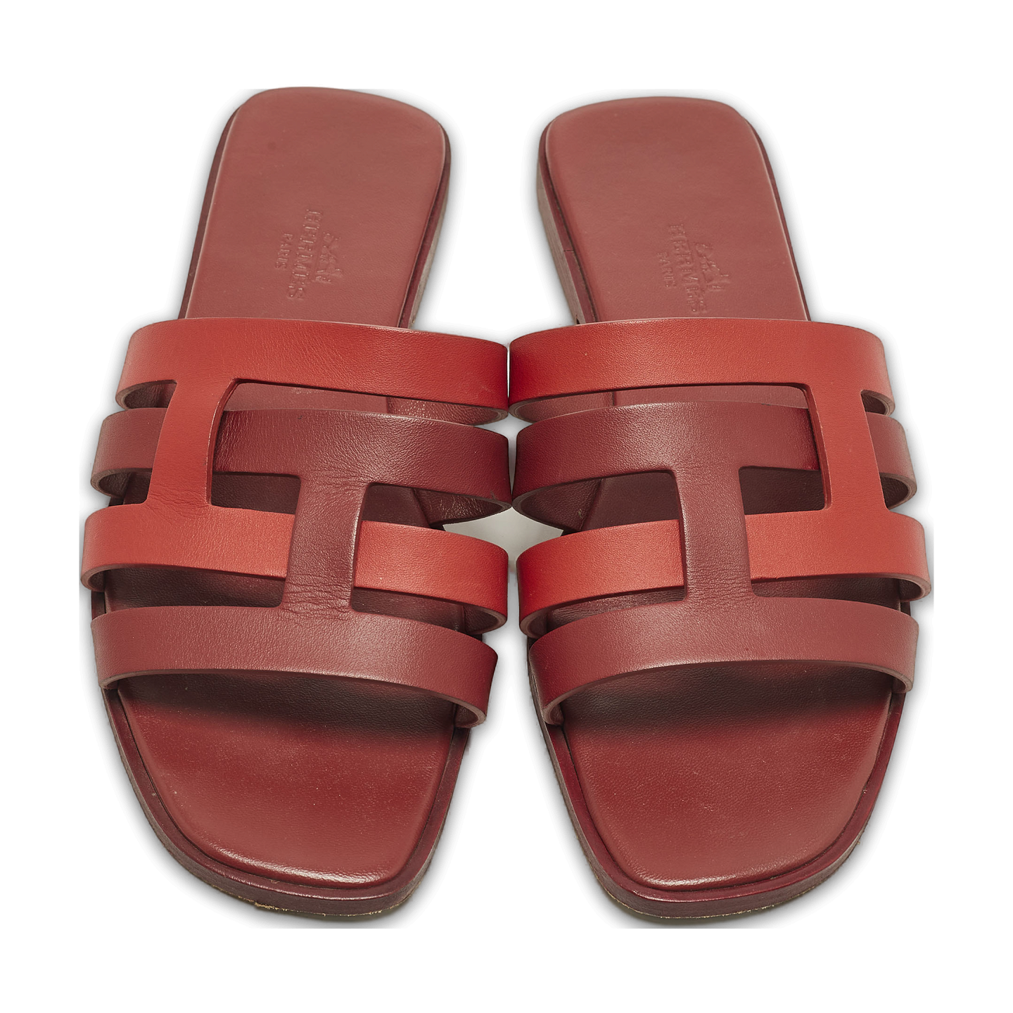 Amore Two Tone Leather Flat Slides 0