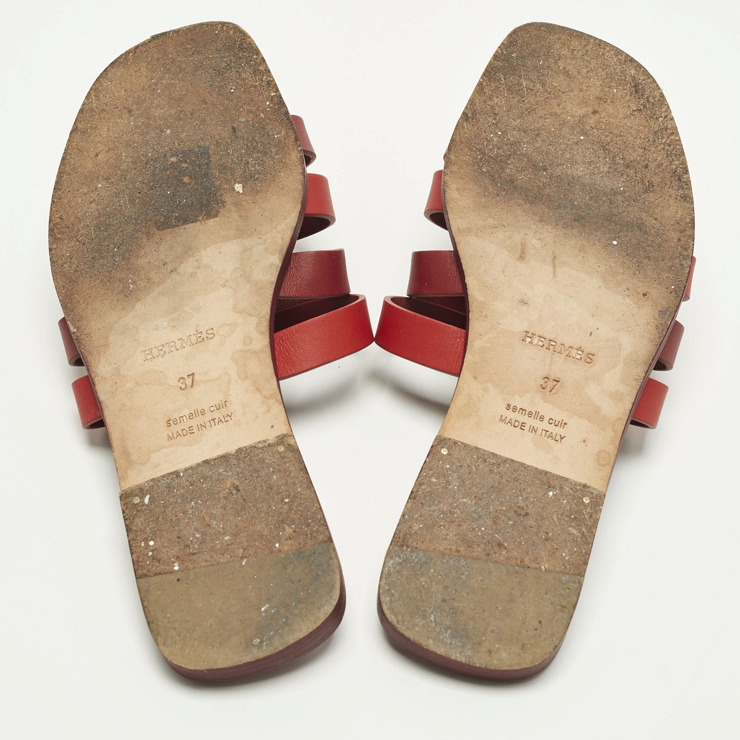 Amore Two Tone Leather Flat Slides 7