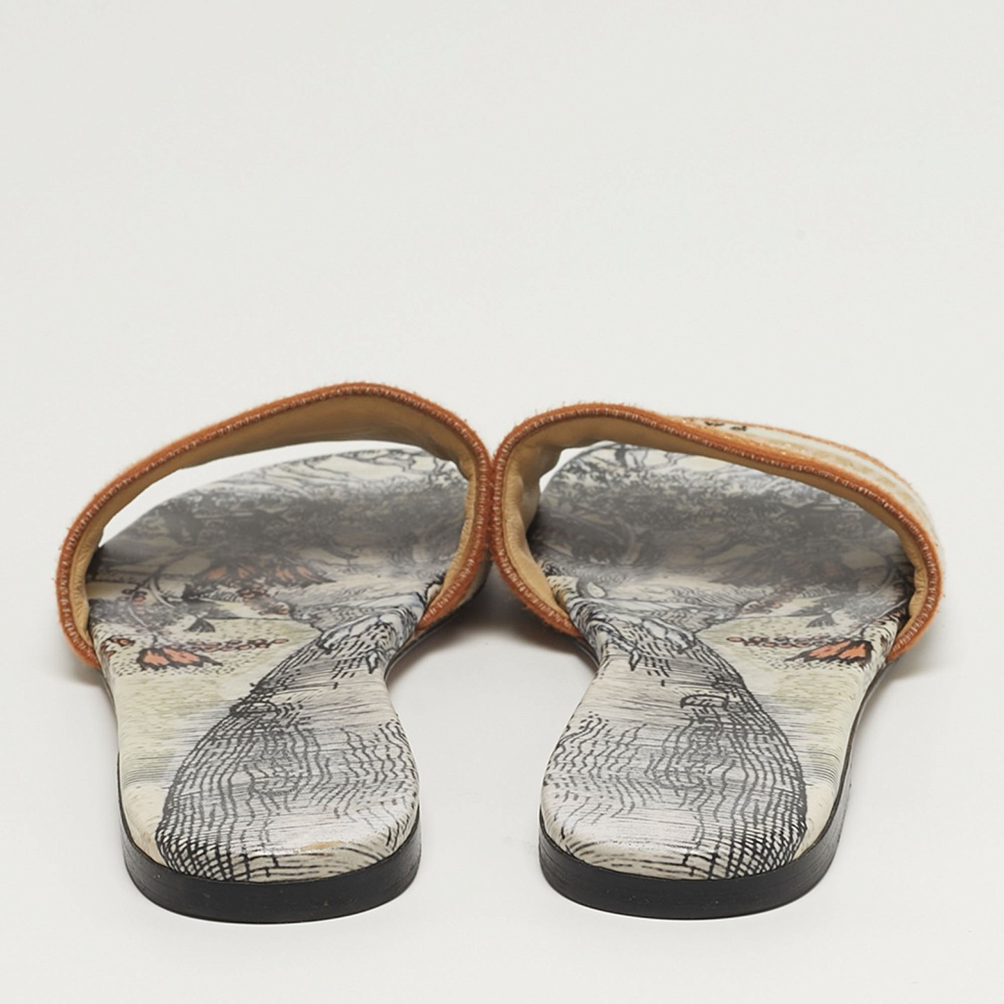 Dway Multicolor Canvas Embroidered Flat Slide 6
