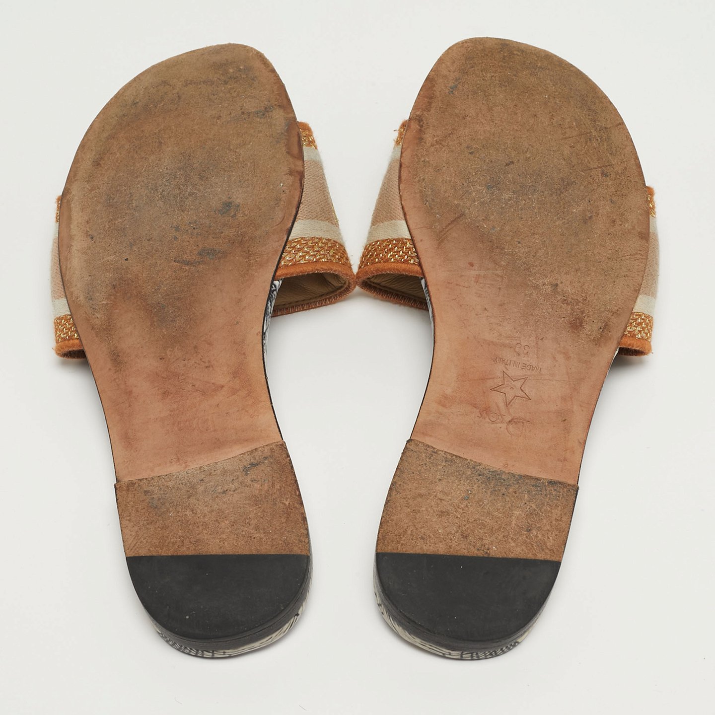 Dway Multicolor Canvas Embroidered Flat Slide 8
