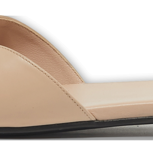 Leather Logo Cut-out Flat Slide 0
