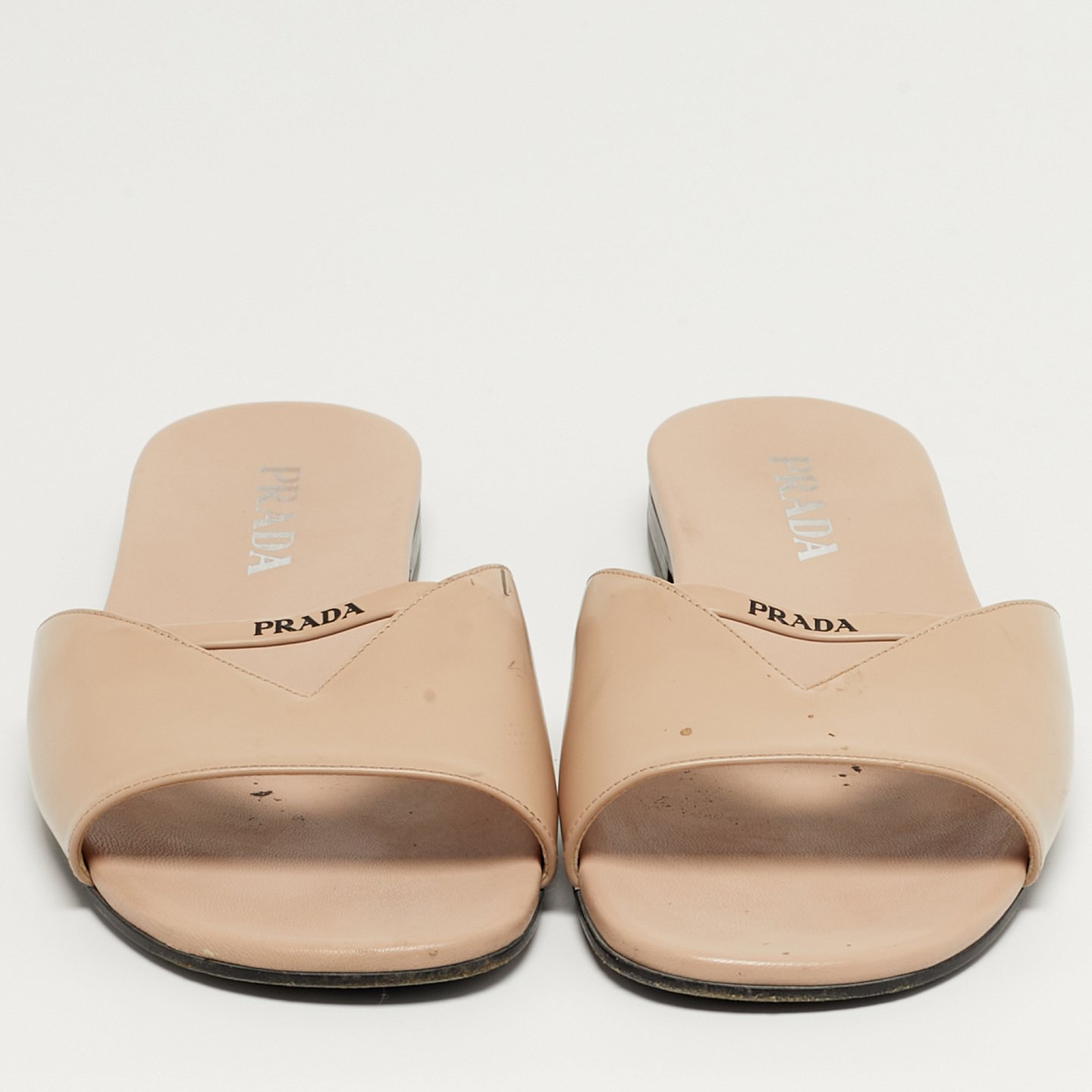 Leather Logo Cut-out Flat Slide 2