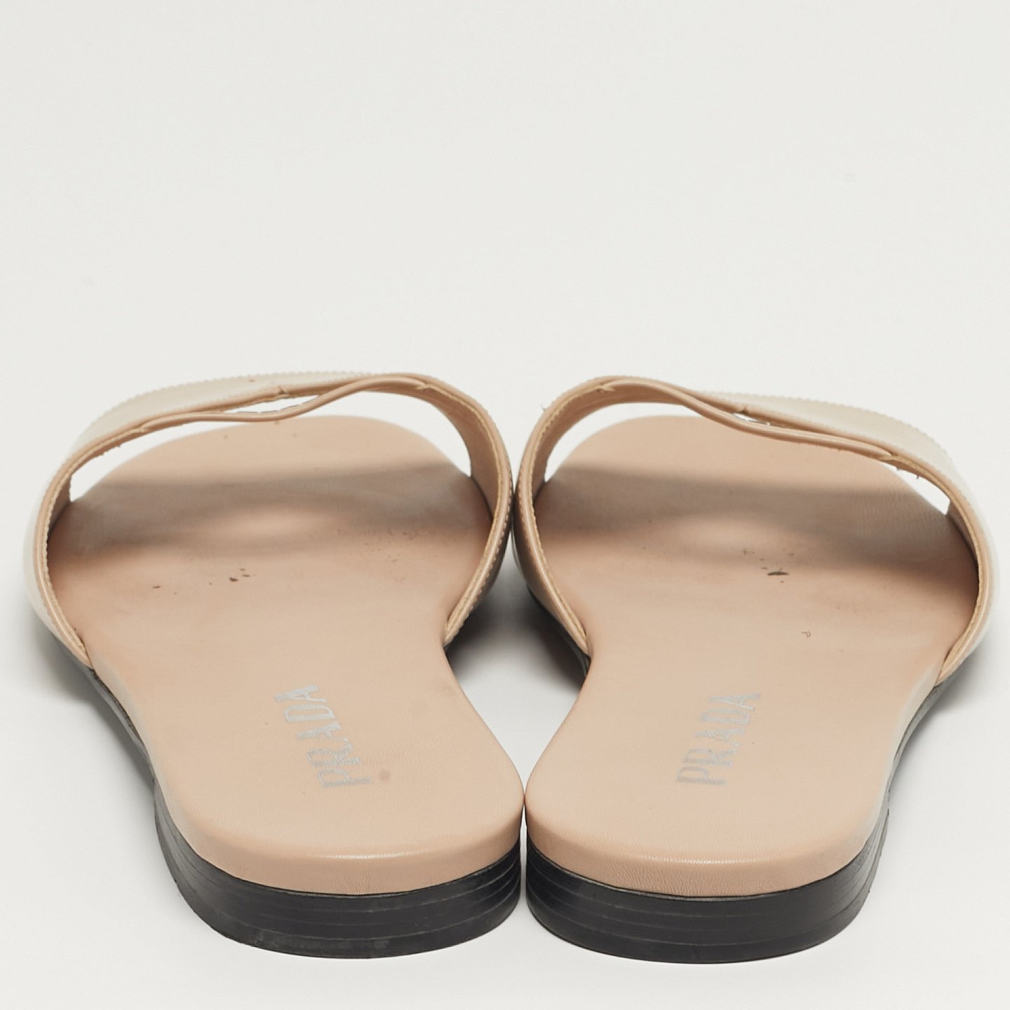 Leather Logo Cut-out Flat Slide 4