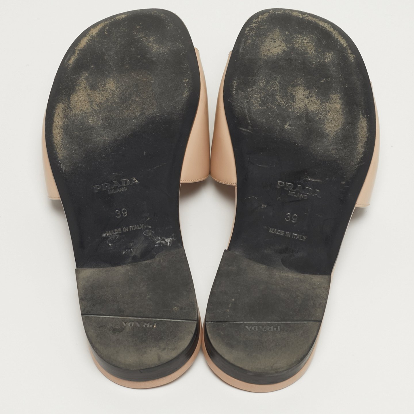 Leather Logo Cut-out Flat Slide 6