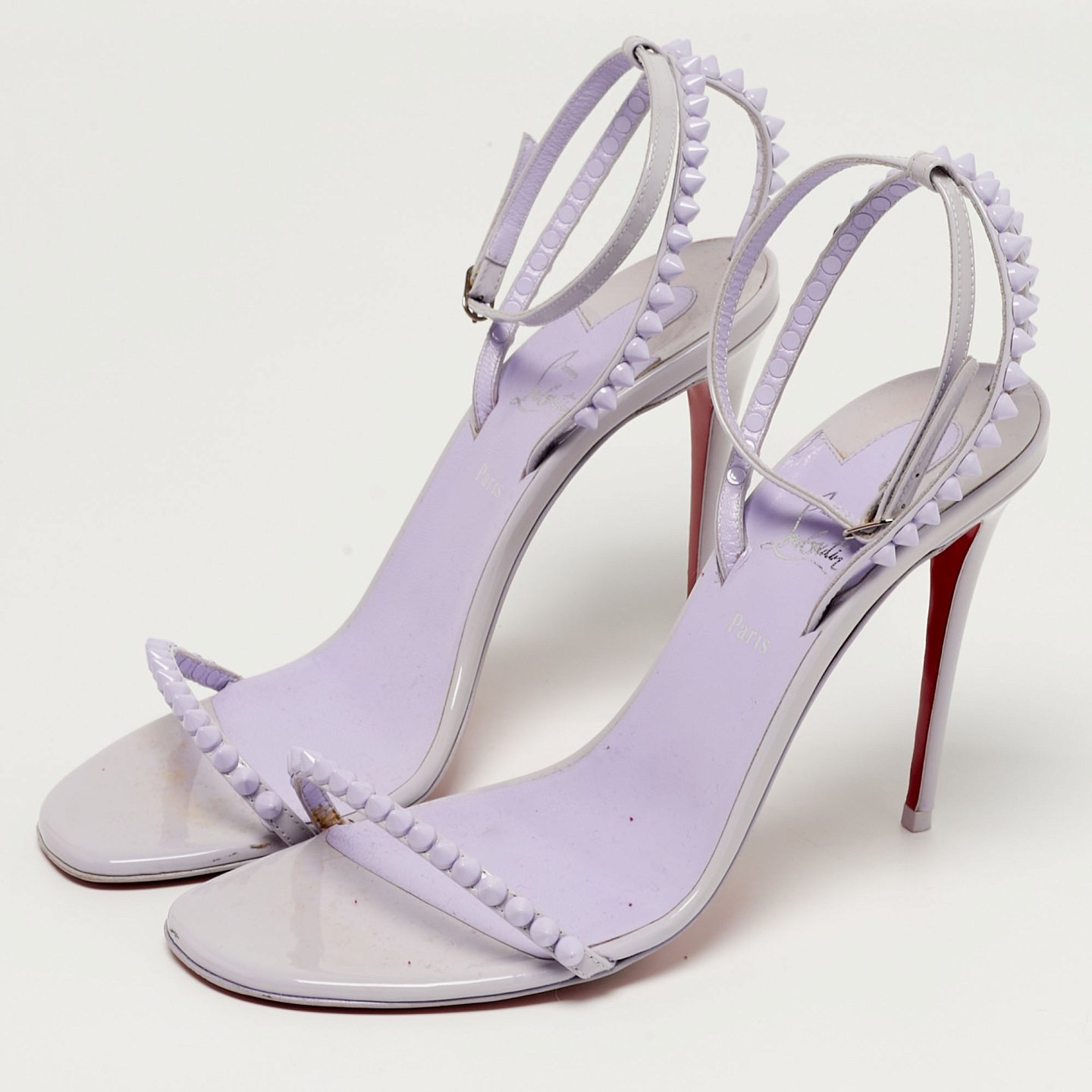 So Me Purple Patent Leather Ankle Strap Sandals 3