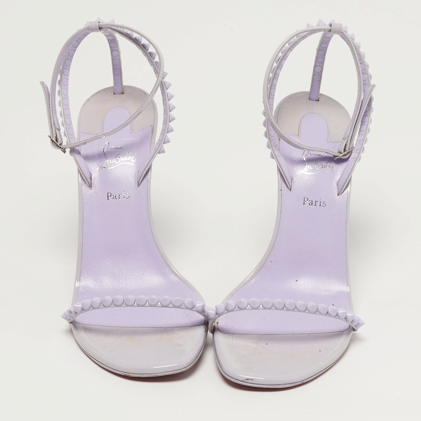 So Me Purple Patent Leather Ankle Strap Sandals 4