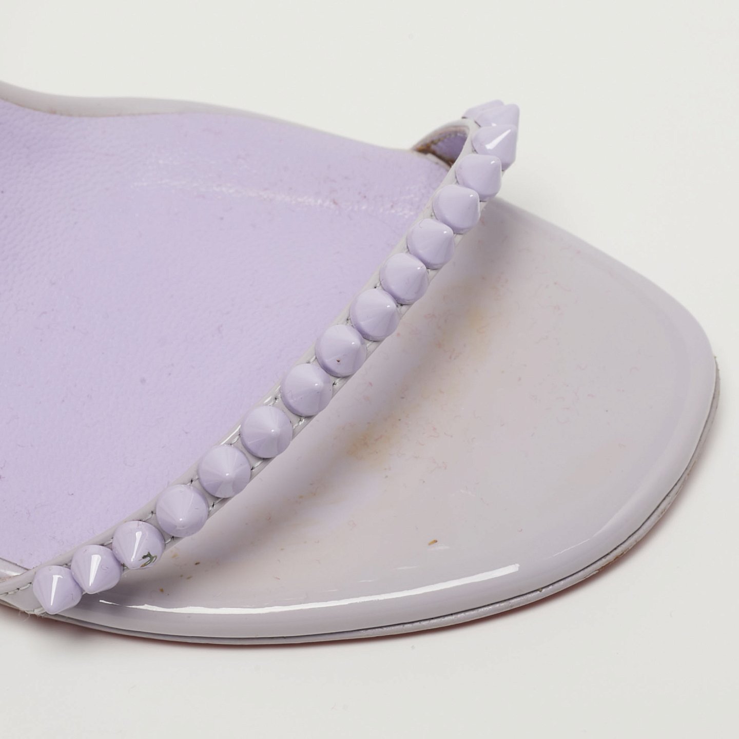 So Me Purple Patent Leather Ankle Strap Sandals 7