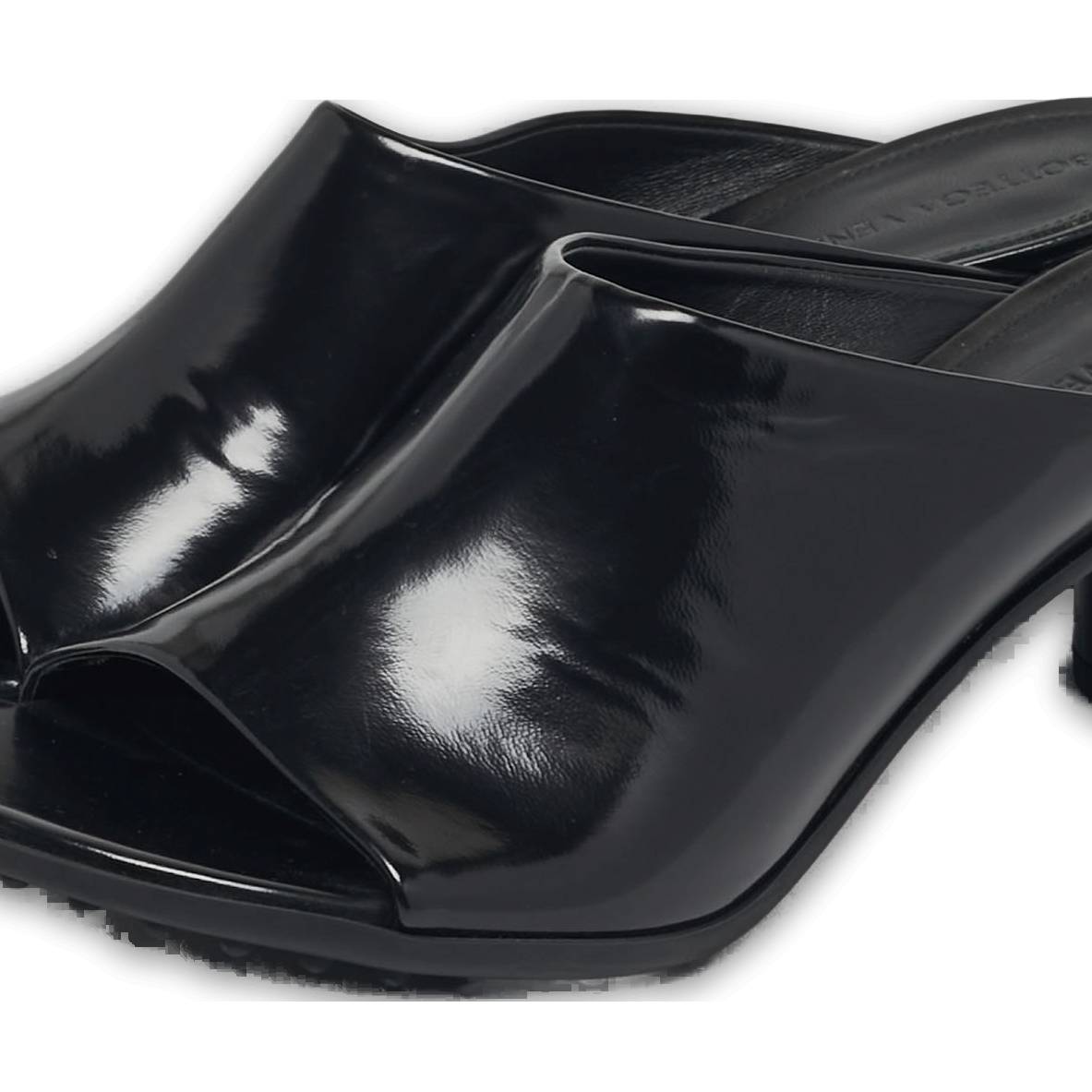 Atomic Black Leather Slide Sandals 0