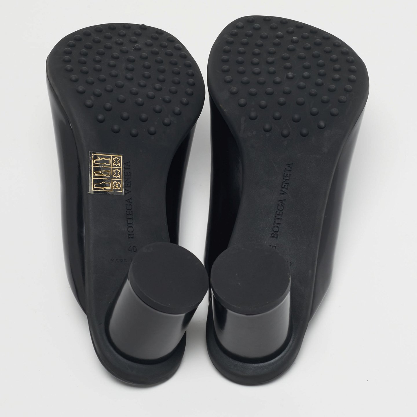 Atomic Black Leather Slide Sandals 10