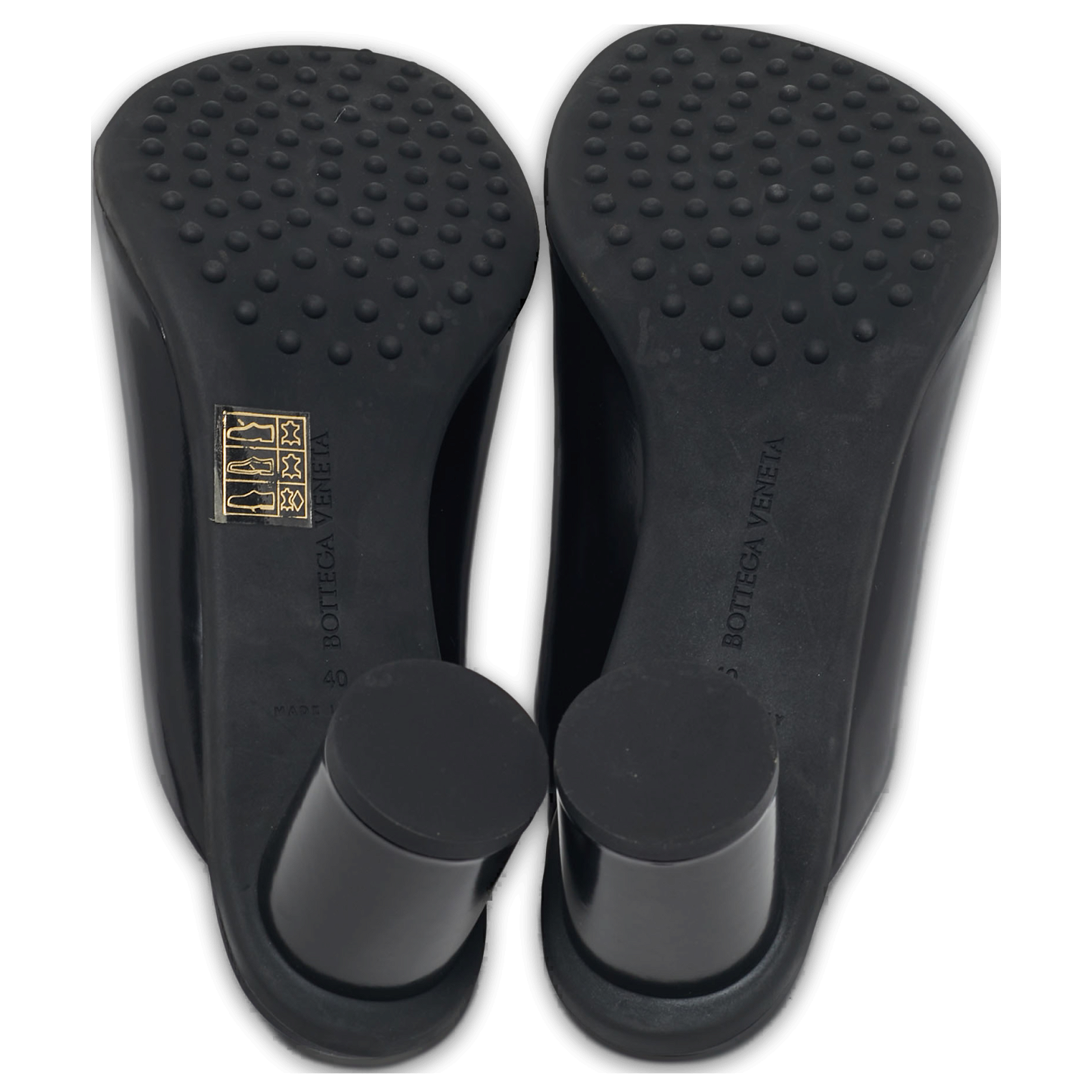 Atomic Black Leather Slide Sandals 11