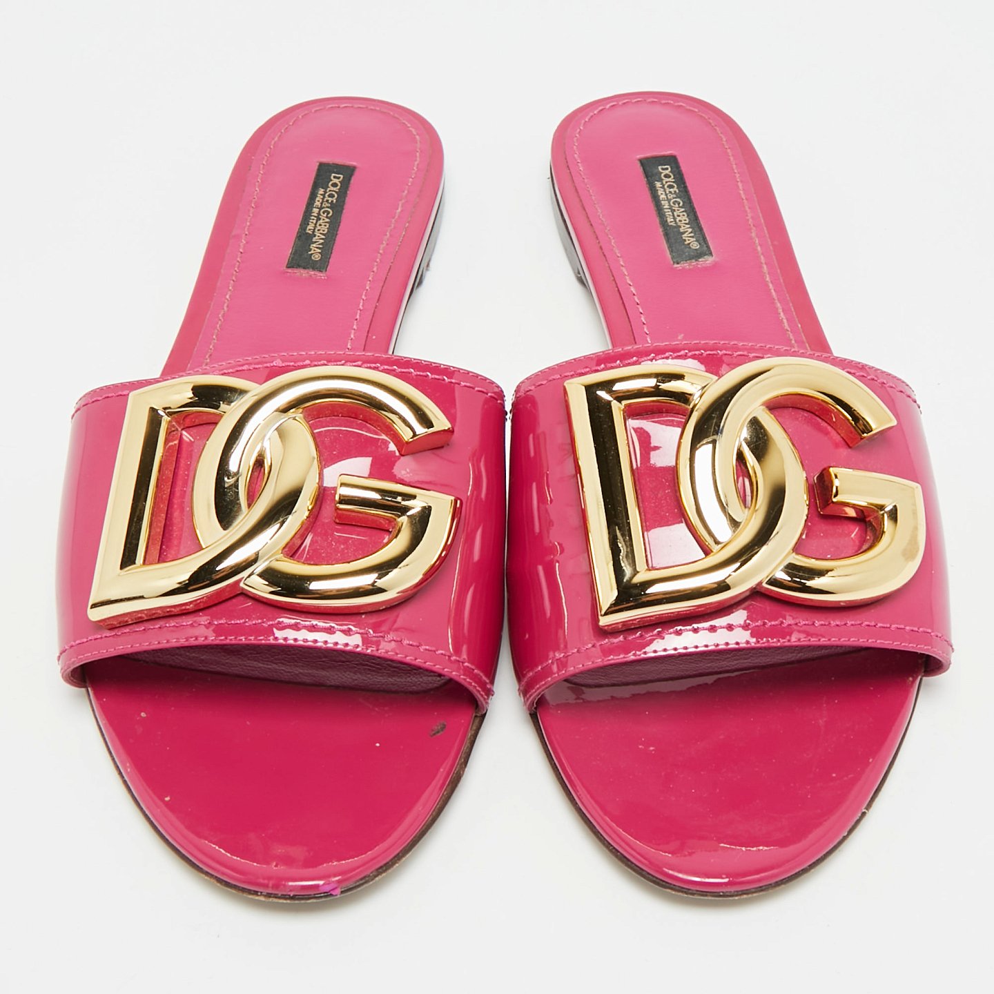 Purple Patent Leather Flat Slides 3