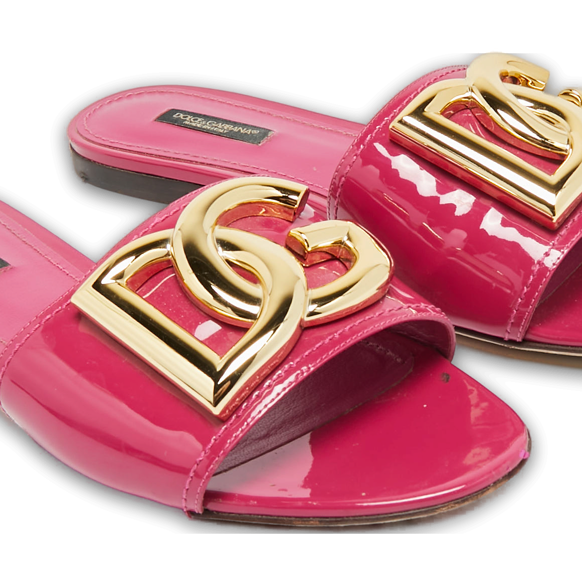 Purple Patent Leather Flat Slides 5