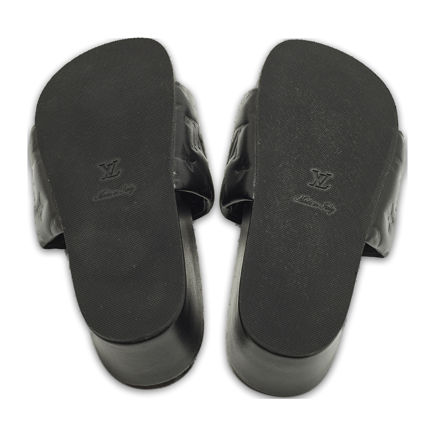 Black Monogram Leather Jumbo Platform Sandals 11