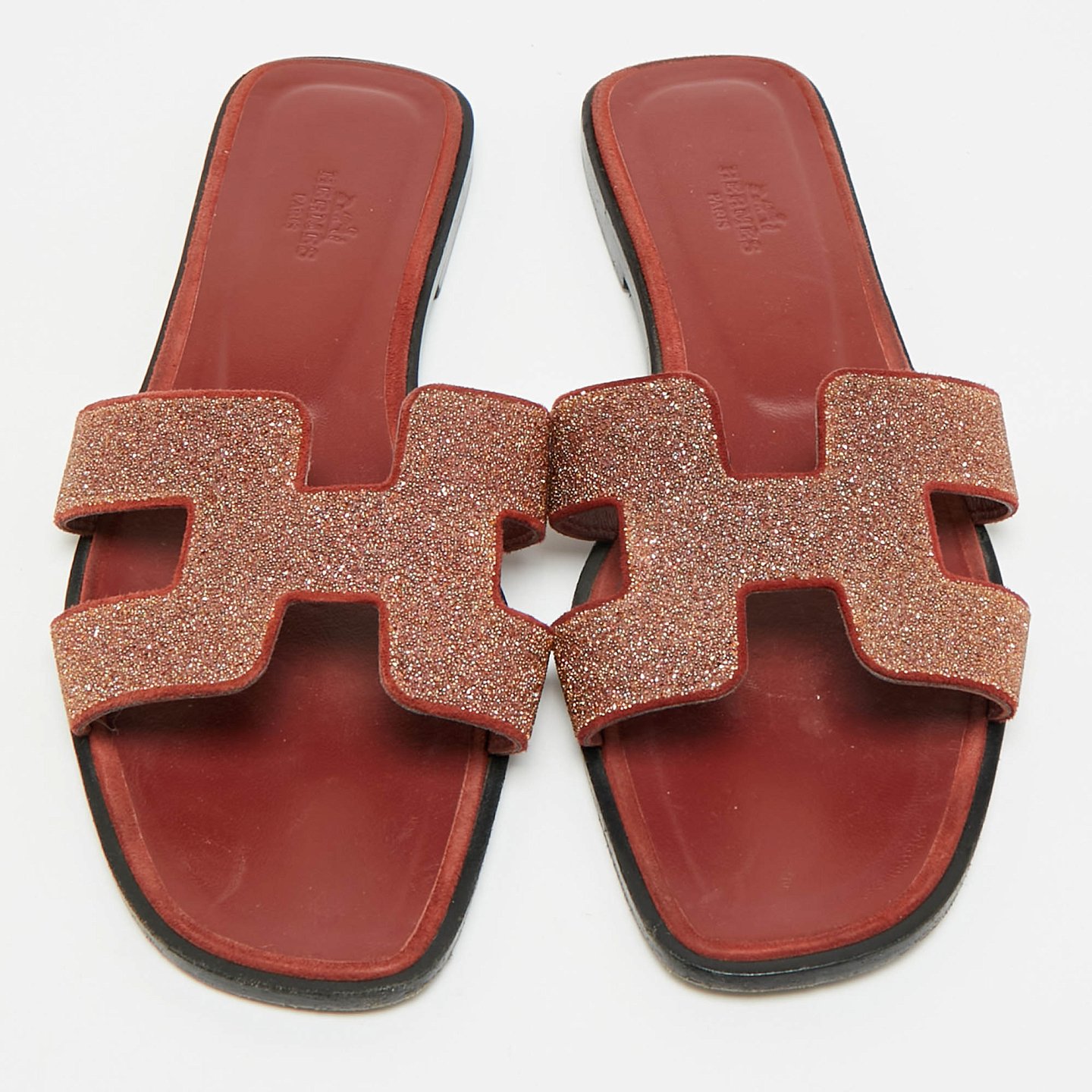 Oran Burgundy Texture Suede Flat Slide 1