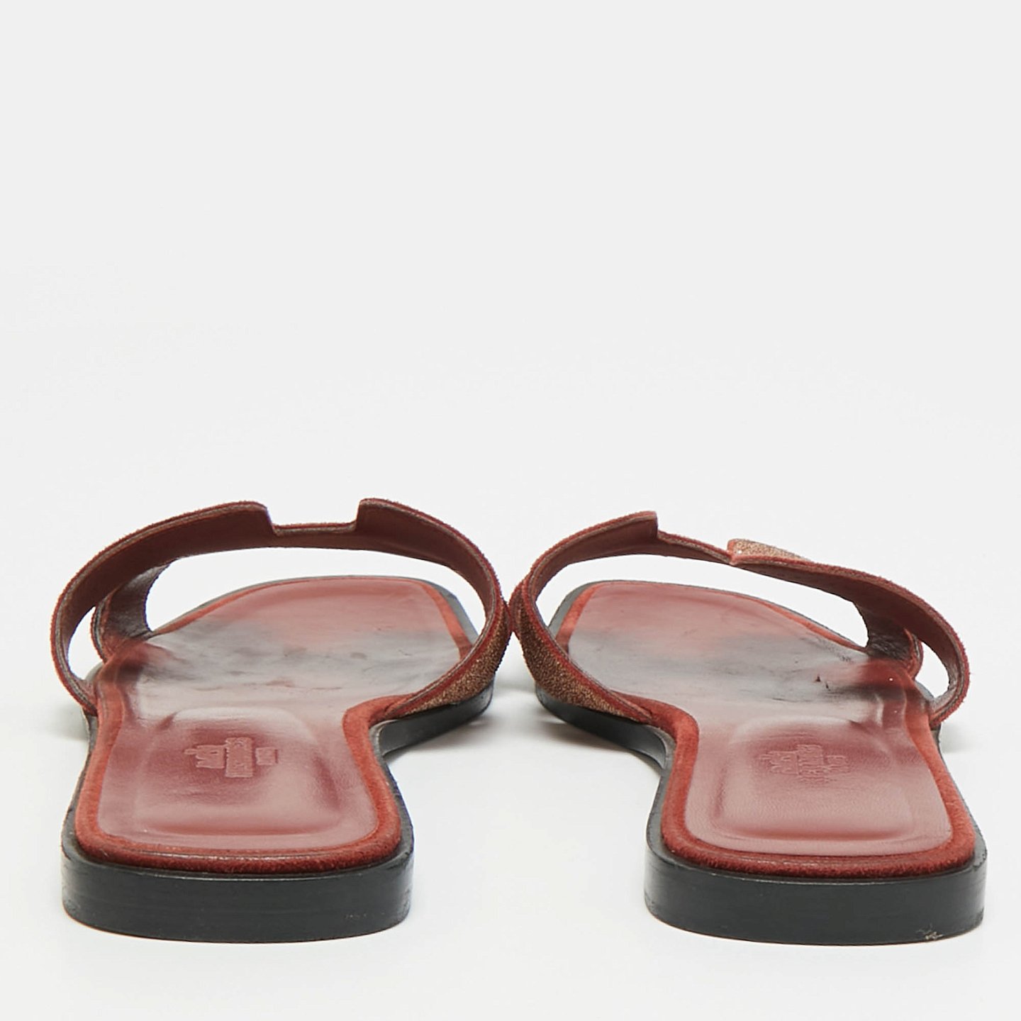 Oran Burgundy Texture Suede Flat Slide 5