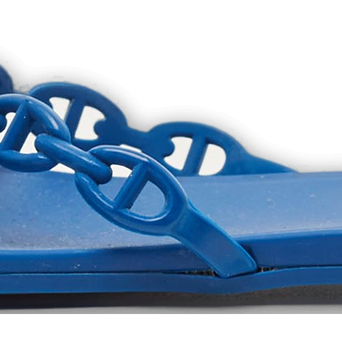 Chaine d'Ancre Blue Rivage Flat Slide Sandals 0