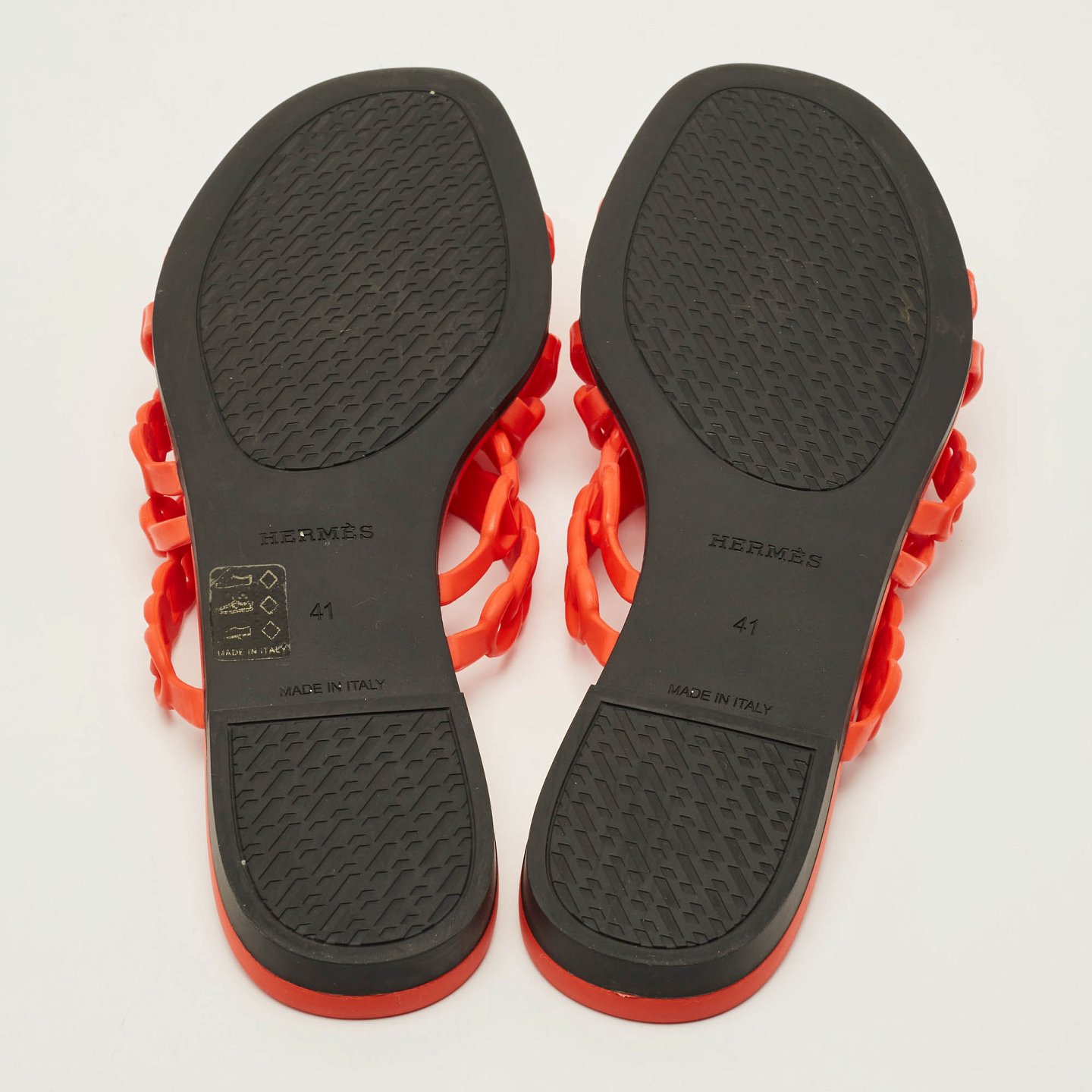 Chaine d'Ancre Orange Rivage Flat Slide Sandals 7