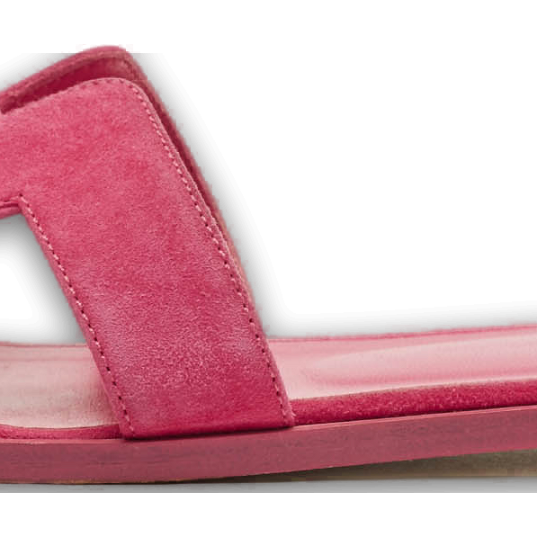 Oran Pink Suede Flat Slide 2