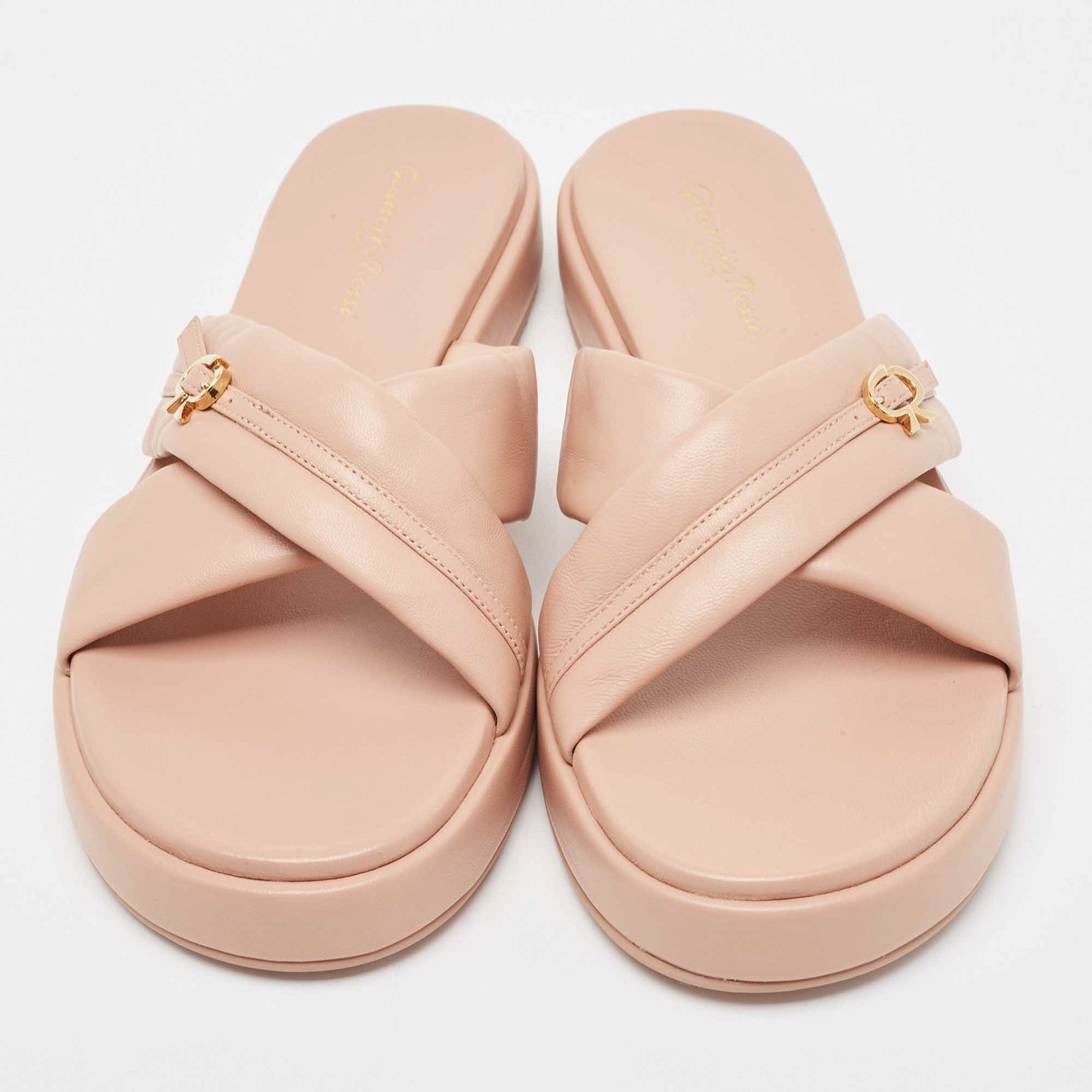 Pink Leather Alima Sandals 6
