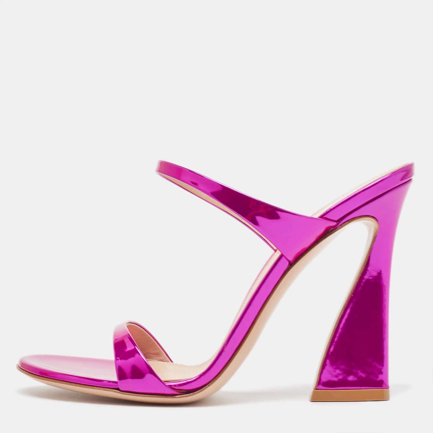 Aura Pink Patent Leather Slide Sandals Size 36 4