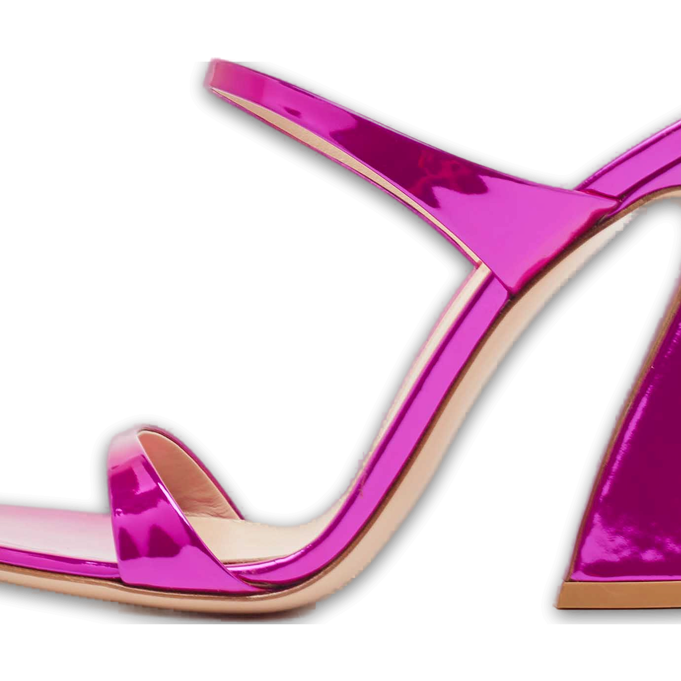Aura Pink Patent Leather Slide Sandals Size 36 0
