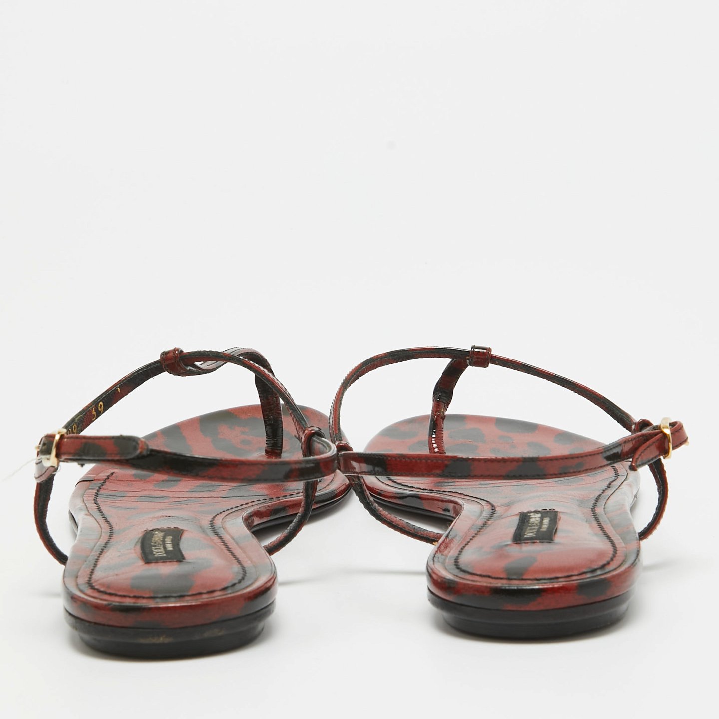 Brown/Black Patent Slingback Flats 4