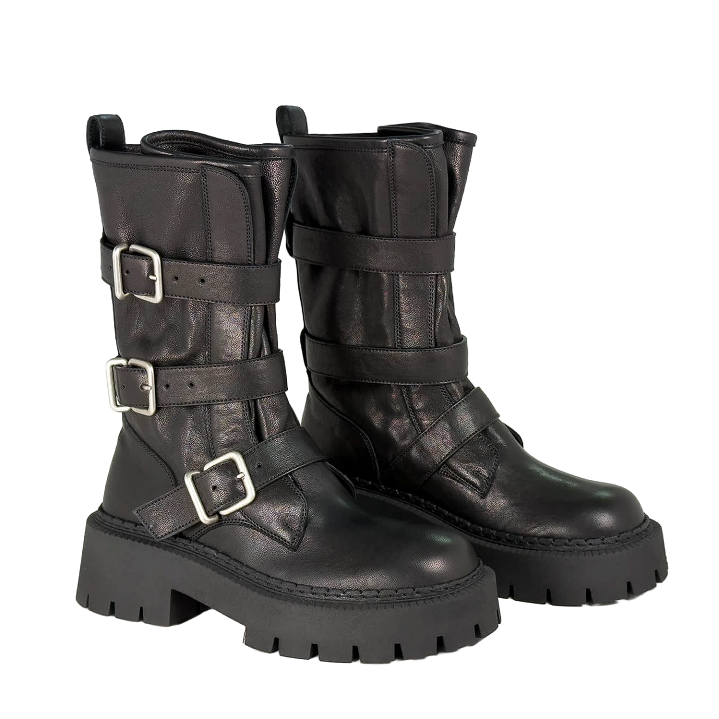 STIVALE BOB BIKER BUCKLE BOOTS 1