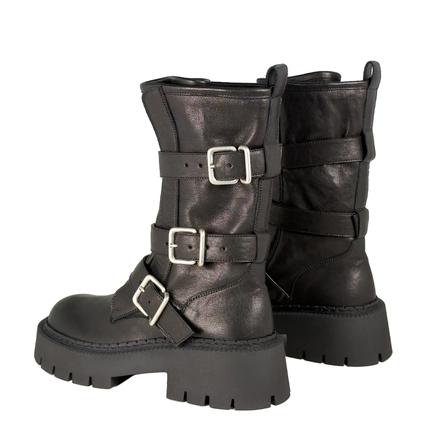 STIVALE BOB BIKER BUCKLE BOOTS 3
