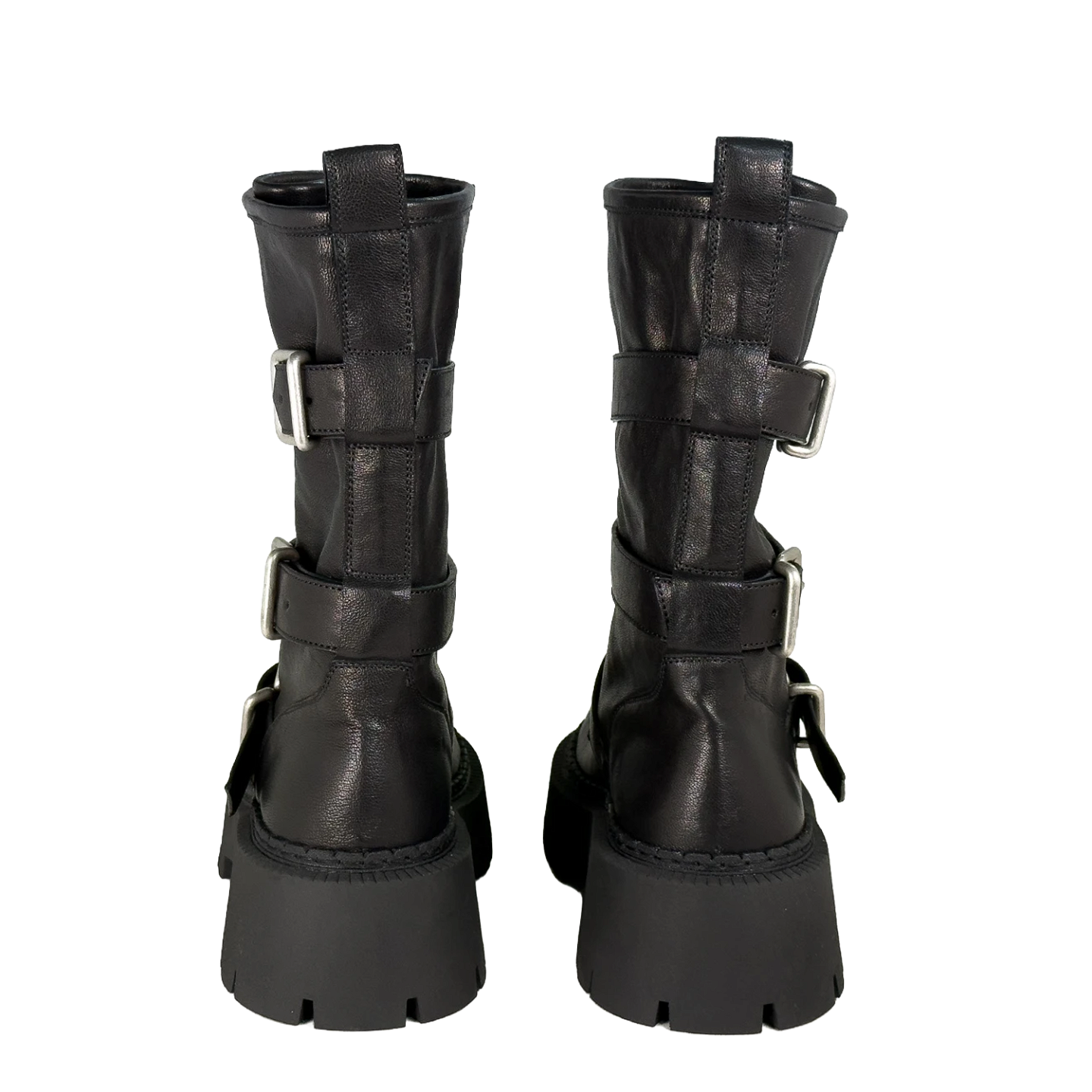 STIVALE BOB BIKER BUCKLE BOOTS 4