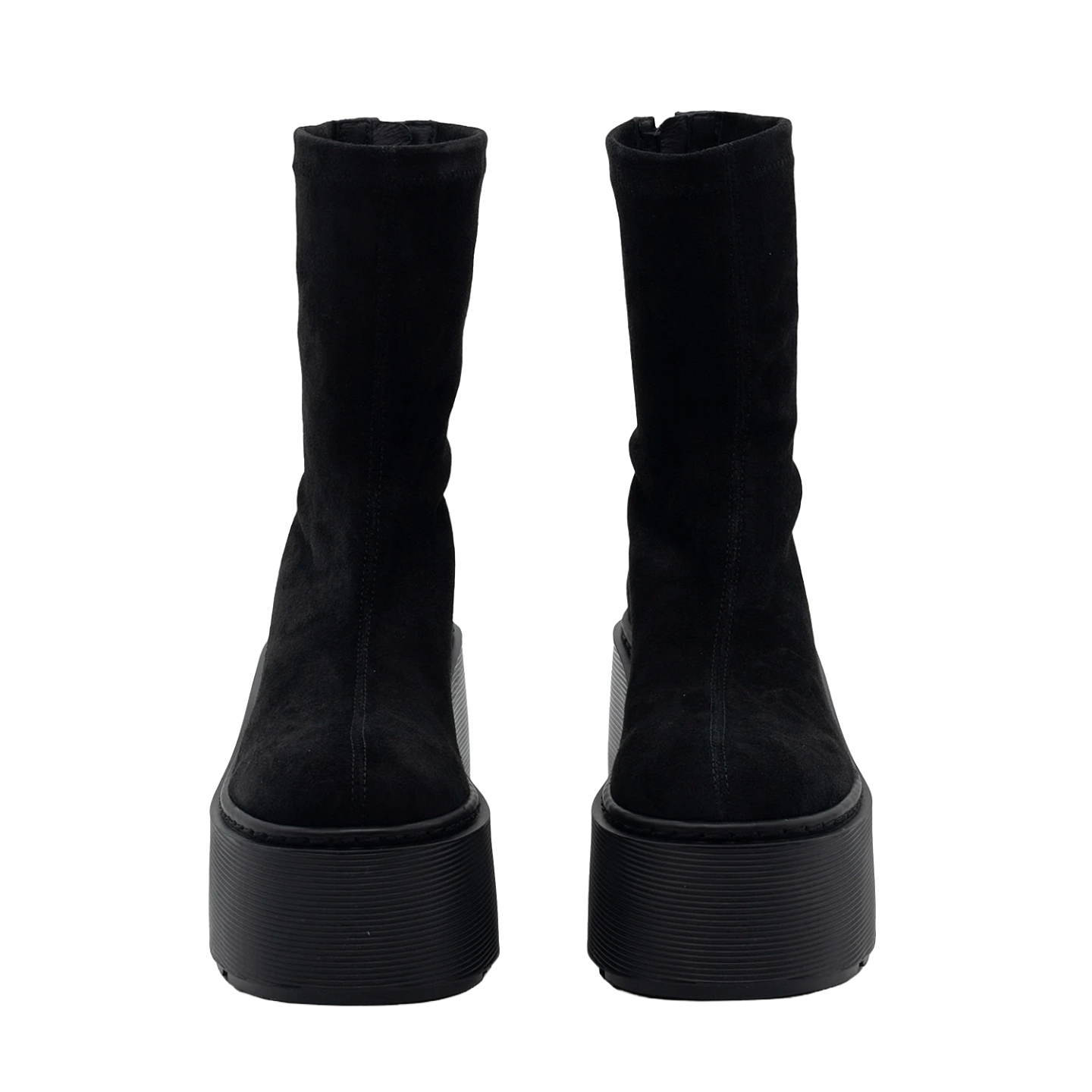 ZEPPA SUEDE STRIPY ZIP ANKLE BOOTS BLACK 3