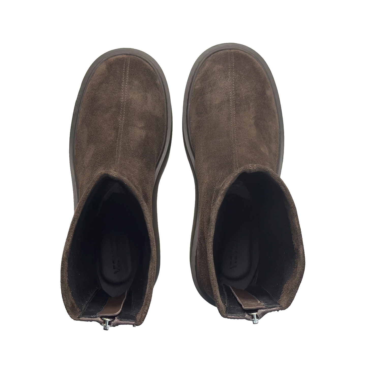 ZEPPA SUEDE STRIPY ZIP ANKLE BOOTS DARK BROWN 3